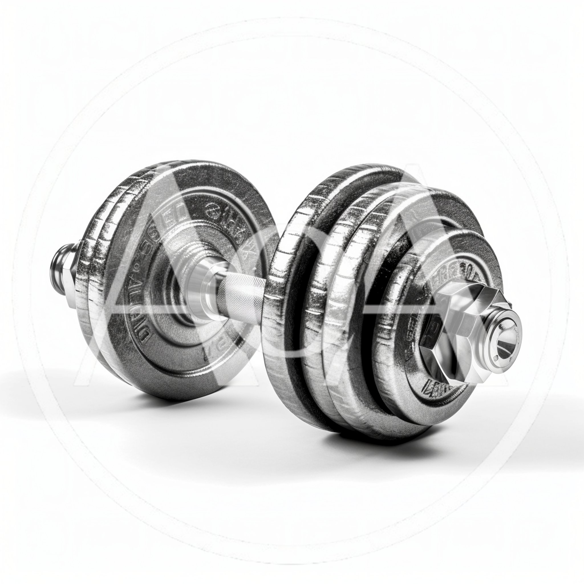 Adjustable Metal Dumbbell Isolated On White Background