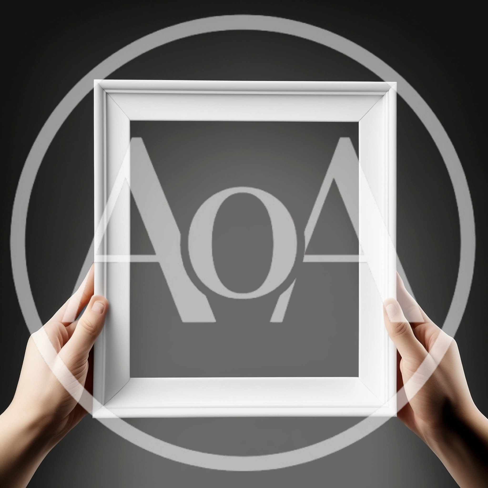 Hands Holding A Blank White Picture Frame
