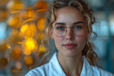 Portrait Of A Young Female Scientist In A Laboratory