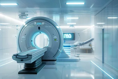 Modern Medical CT Scanner in Hospital Imaging Room