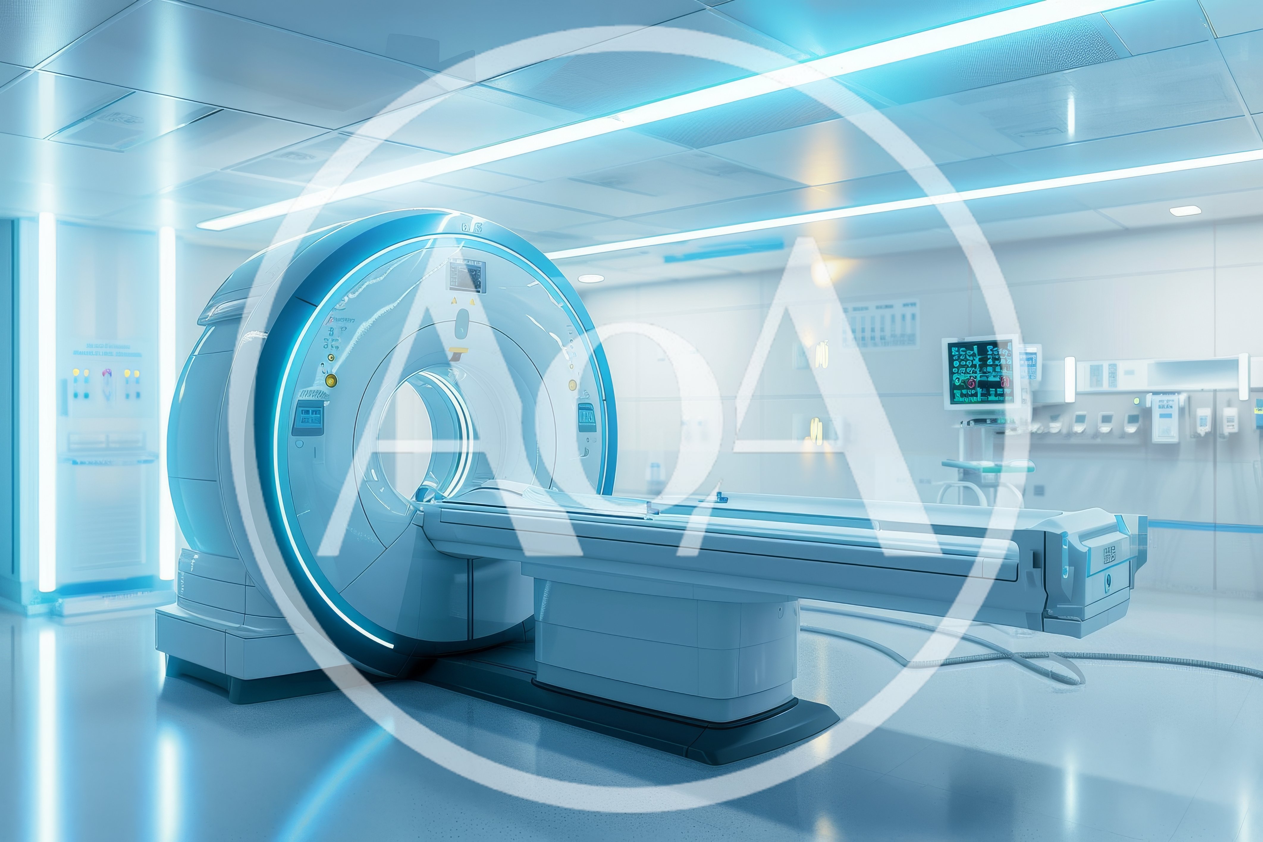 Modern Medical MRI Scanner in Hospital Imaging Room