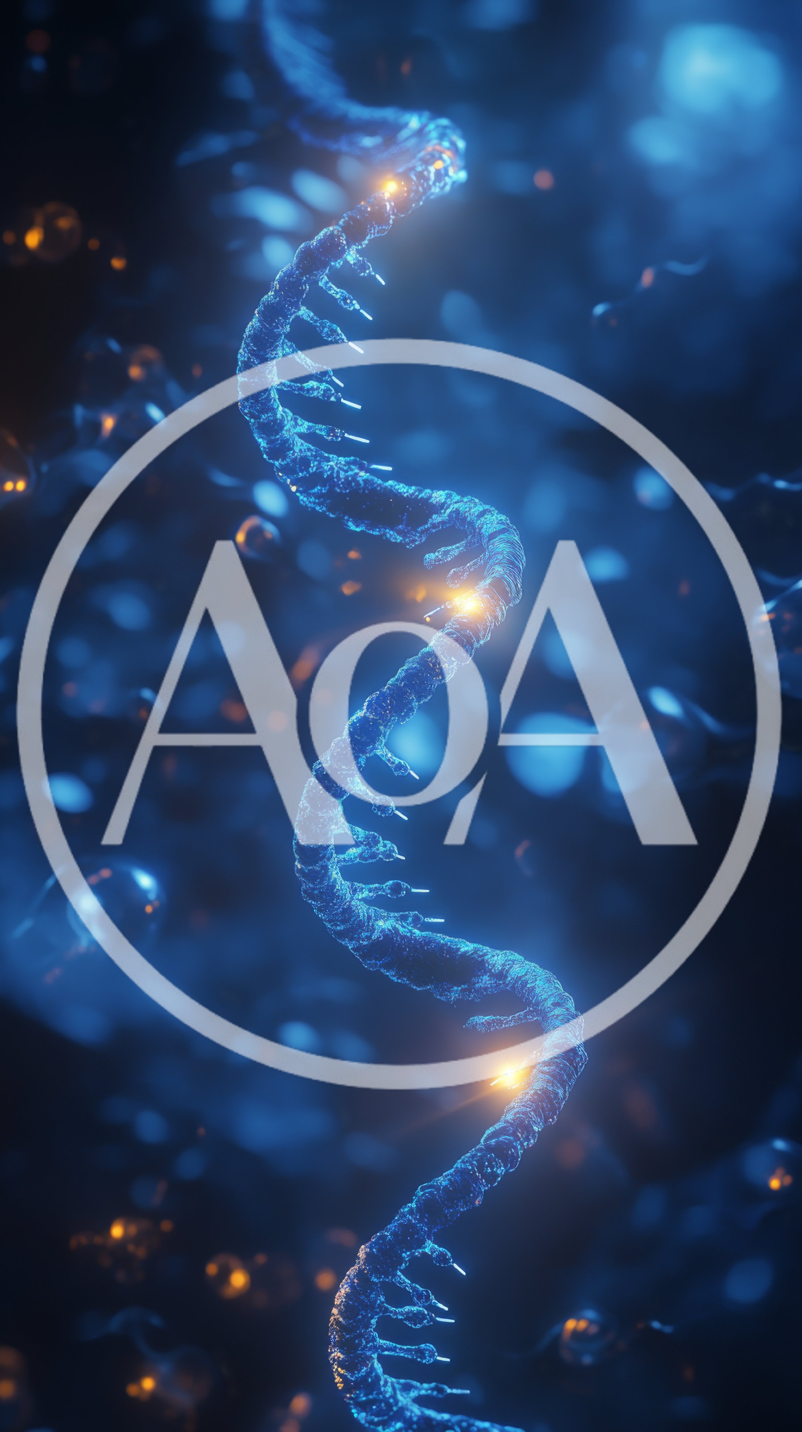 Abstract 3D Rendering Of A Glowing DNA Helix
