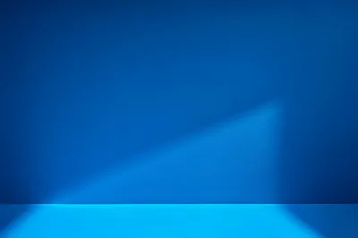 Abstract Blue Studio Background With Dramatic Light Beam