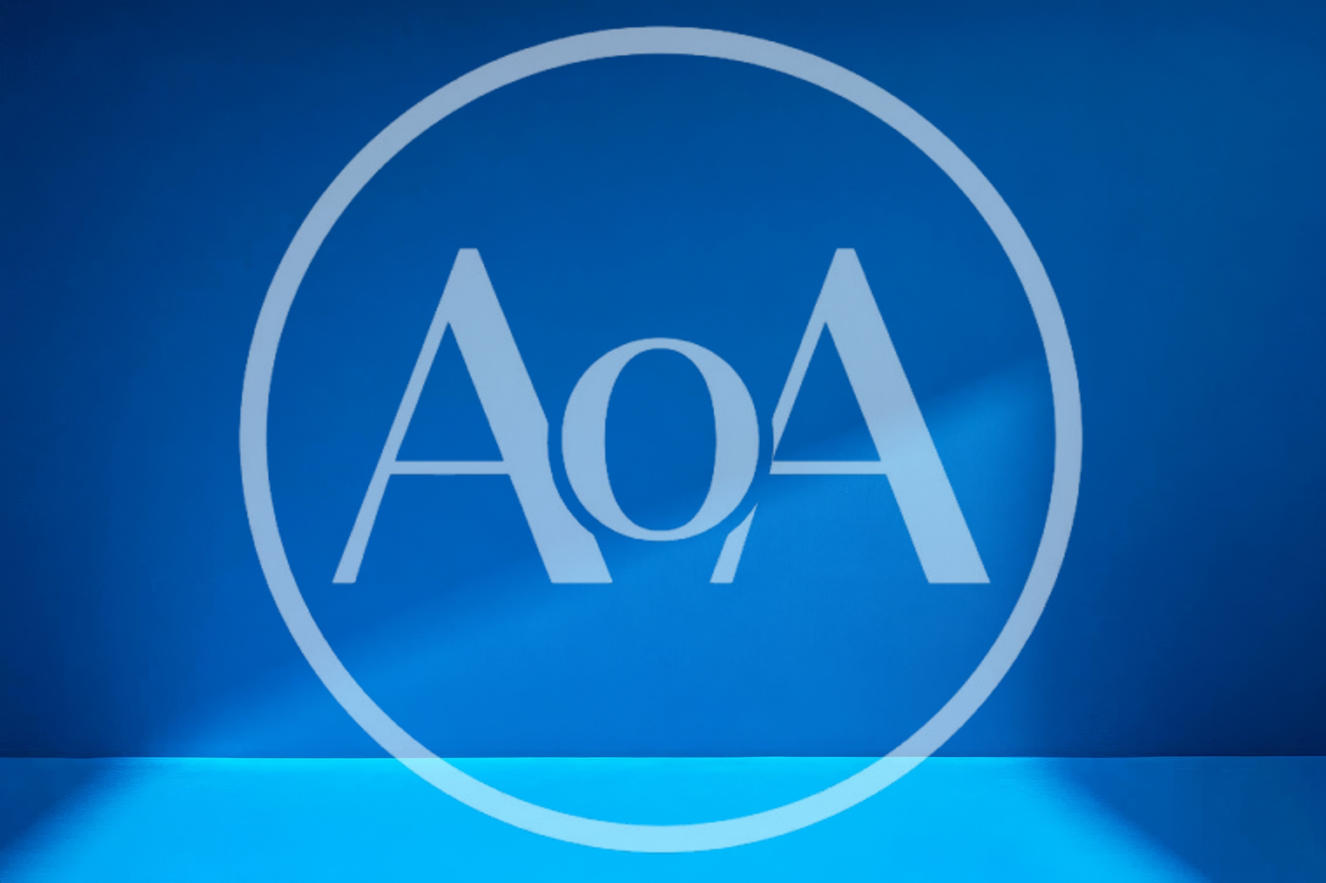 Abstract Blue Studio Background With Dramatic Light Beam