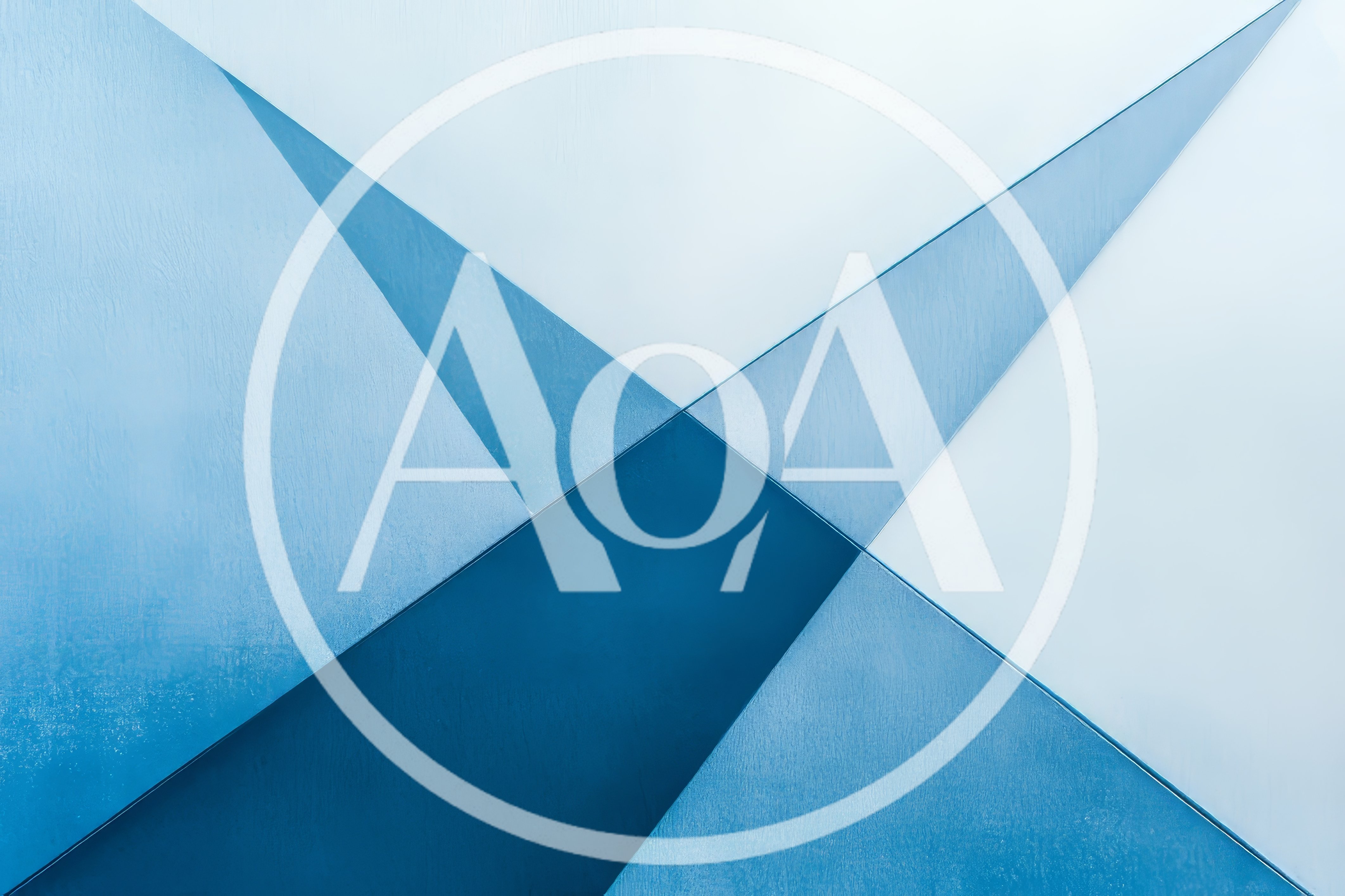 Abstract Geometric Background With Overlapping Blue Panels