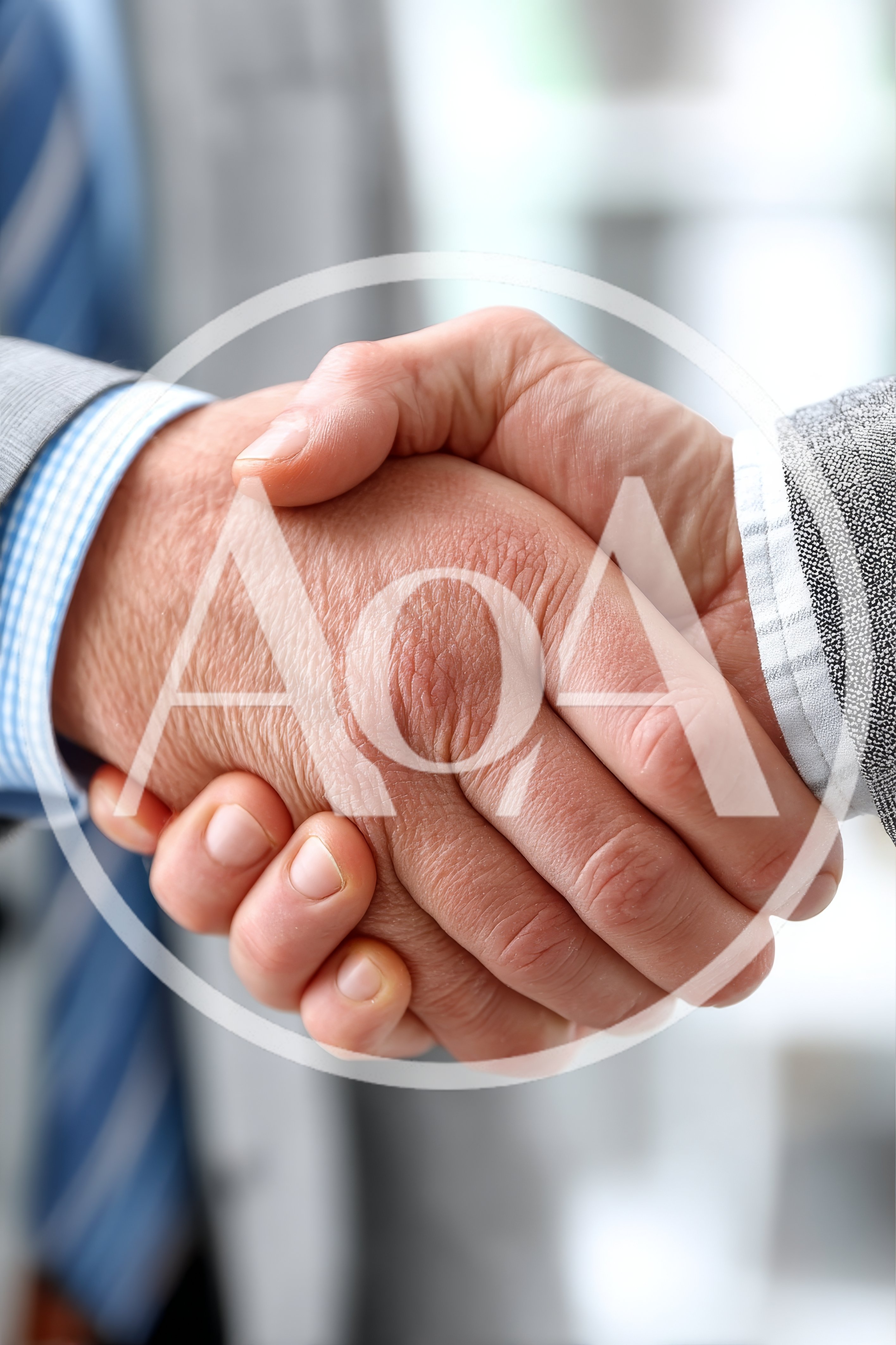 Professional Business Handshake Between Two Men