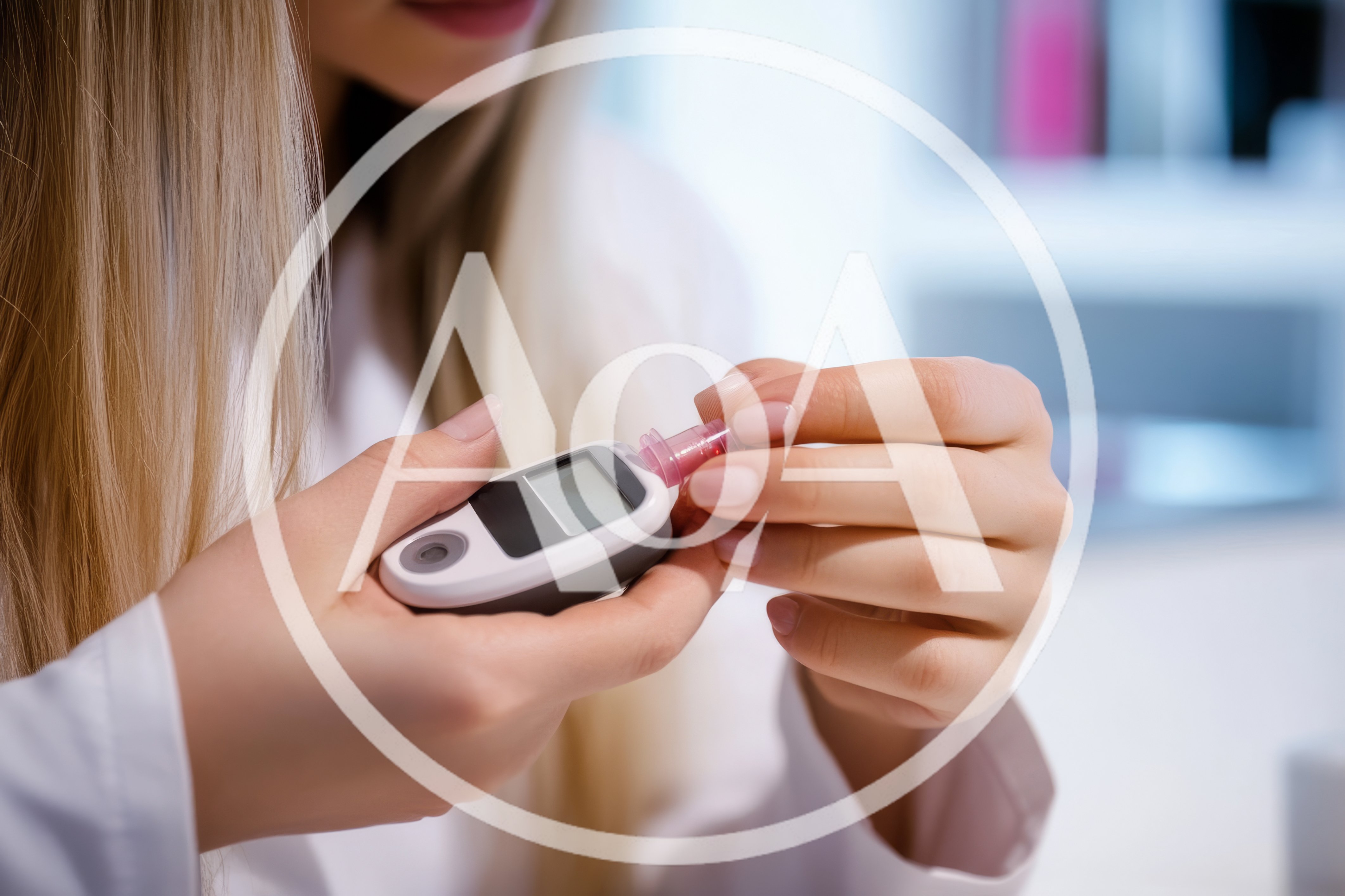 Healthcare Professional Preparing Blood Glucose Meter