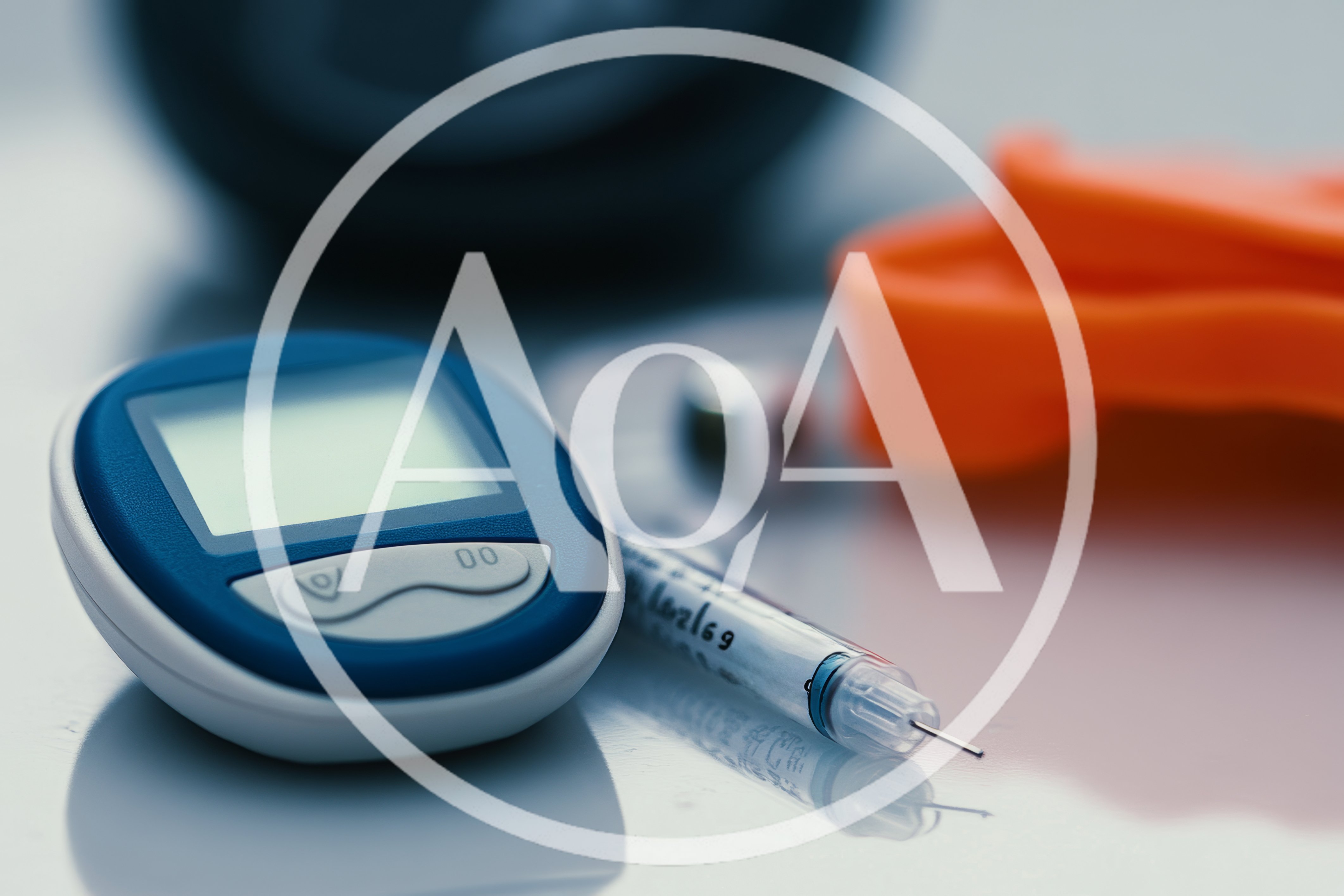 Diabetes Management Tools Including Glucose Meter And Insulin Syringe