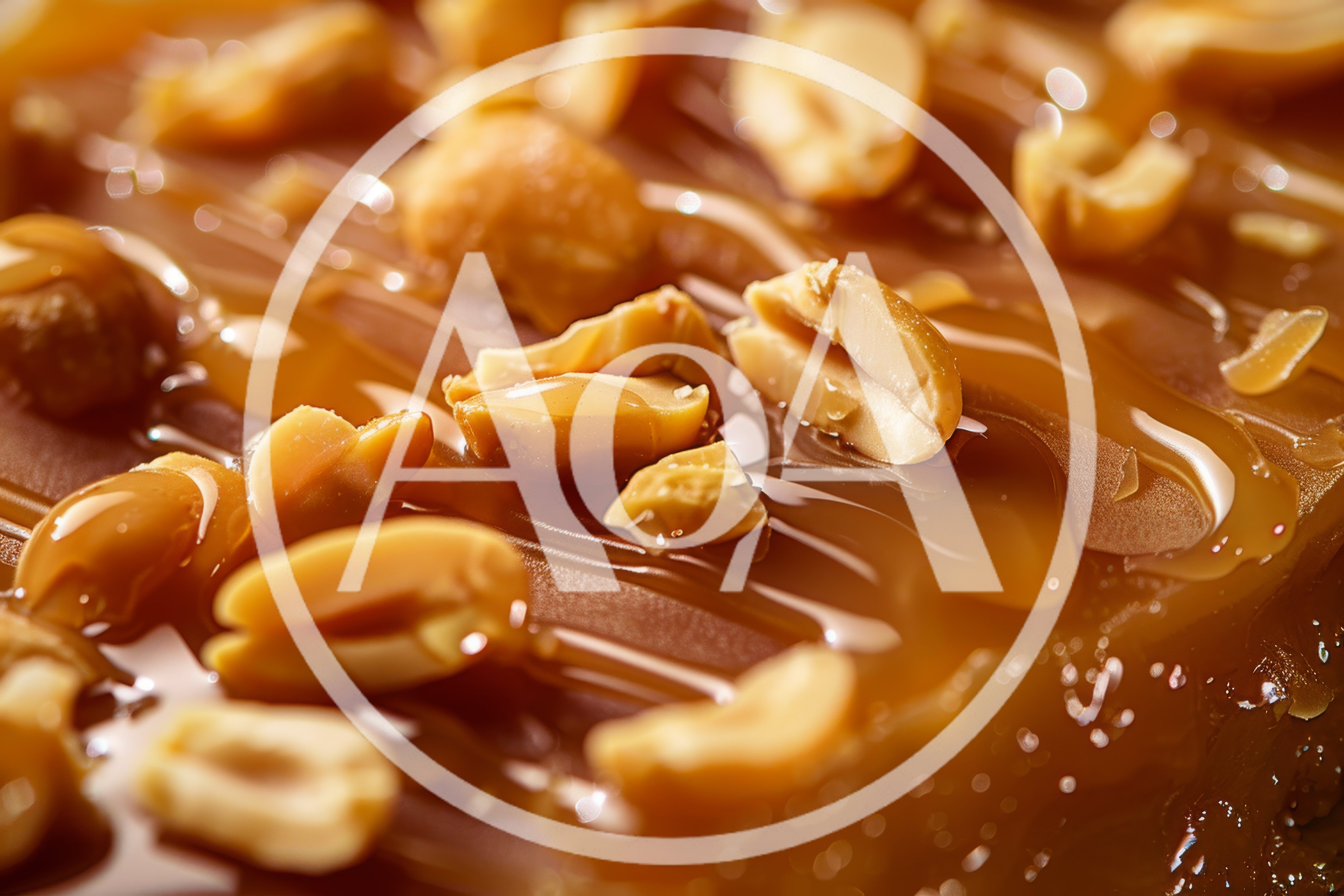 Close Up Of Salted Caramel With Roasted Peanuts
