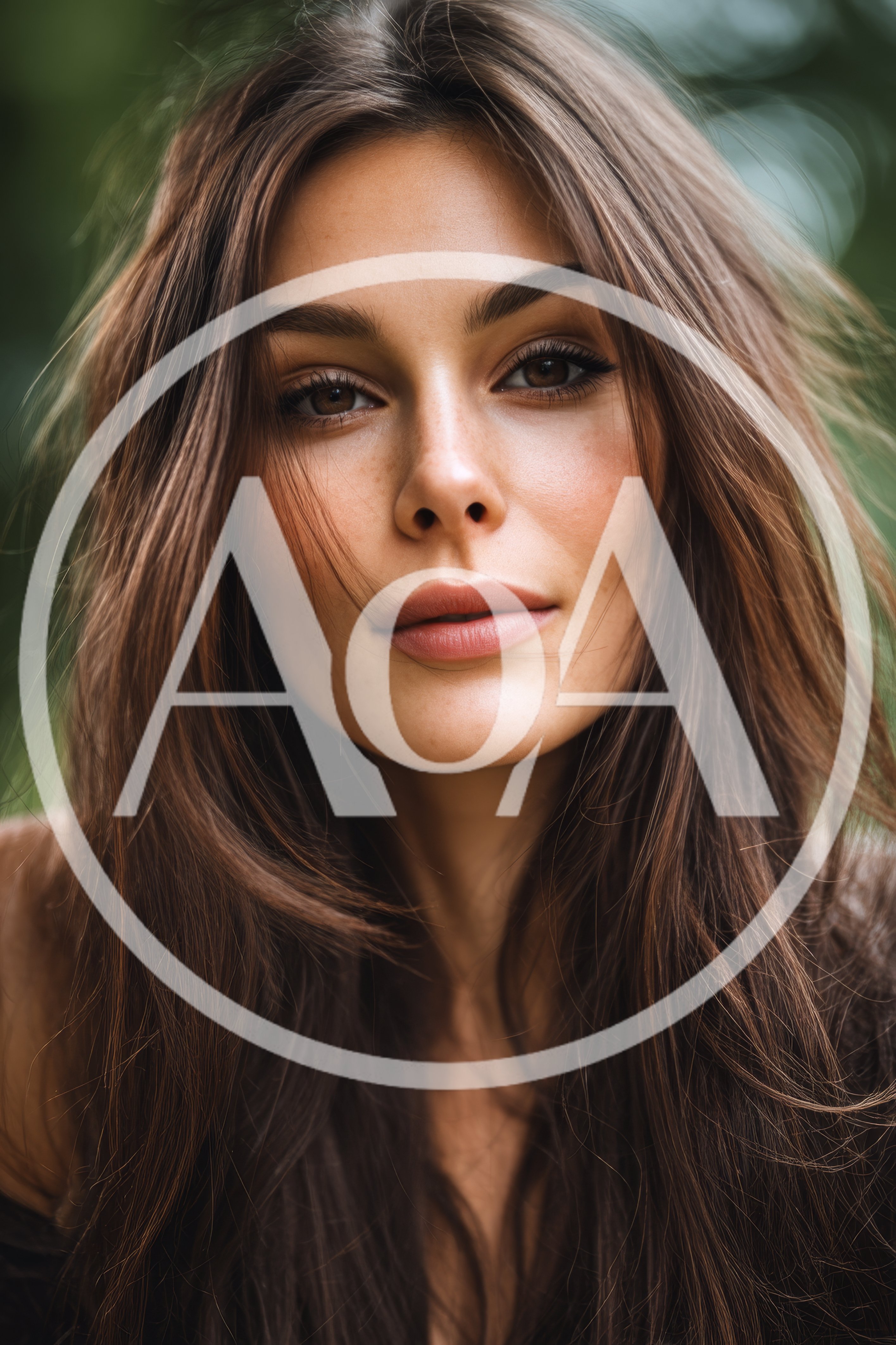 Portrait Of A Beautiful Young Woman With Long Hair