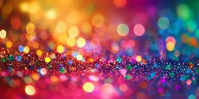 Abstract Colorful Glitter Bokeh Background
