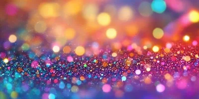 Abstract Colorful Glitter Background With Bokeh Light Effects