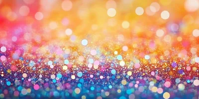 Abstract Colorful Bokeh Background With Glittering Light Particles