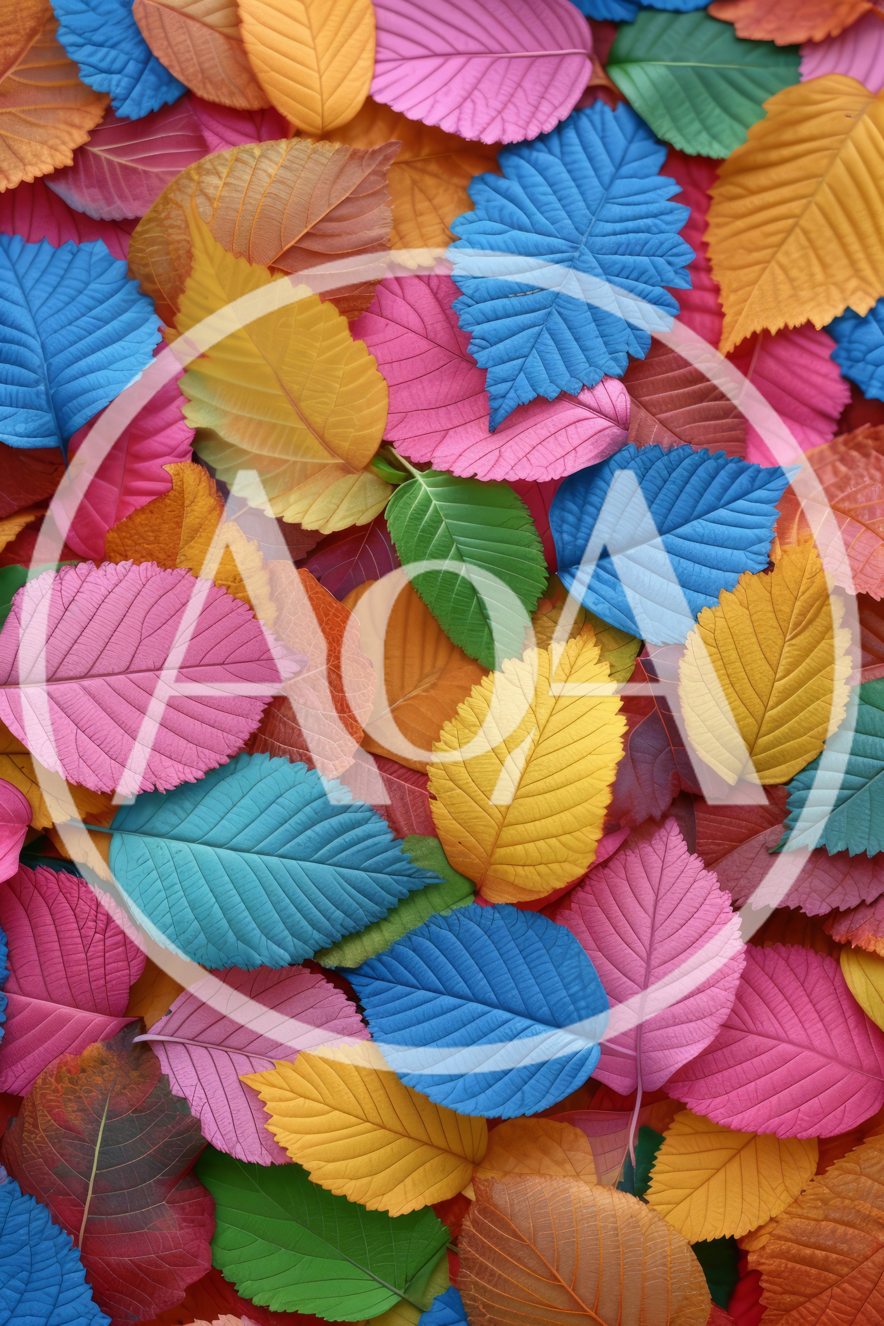 Vibrant Multicolored Autumn Leaves Background