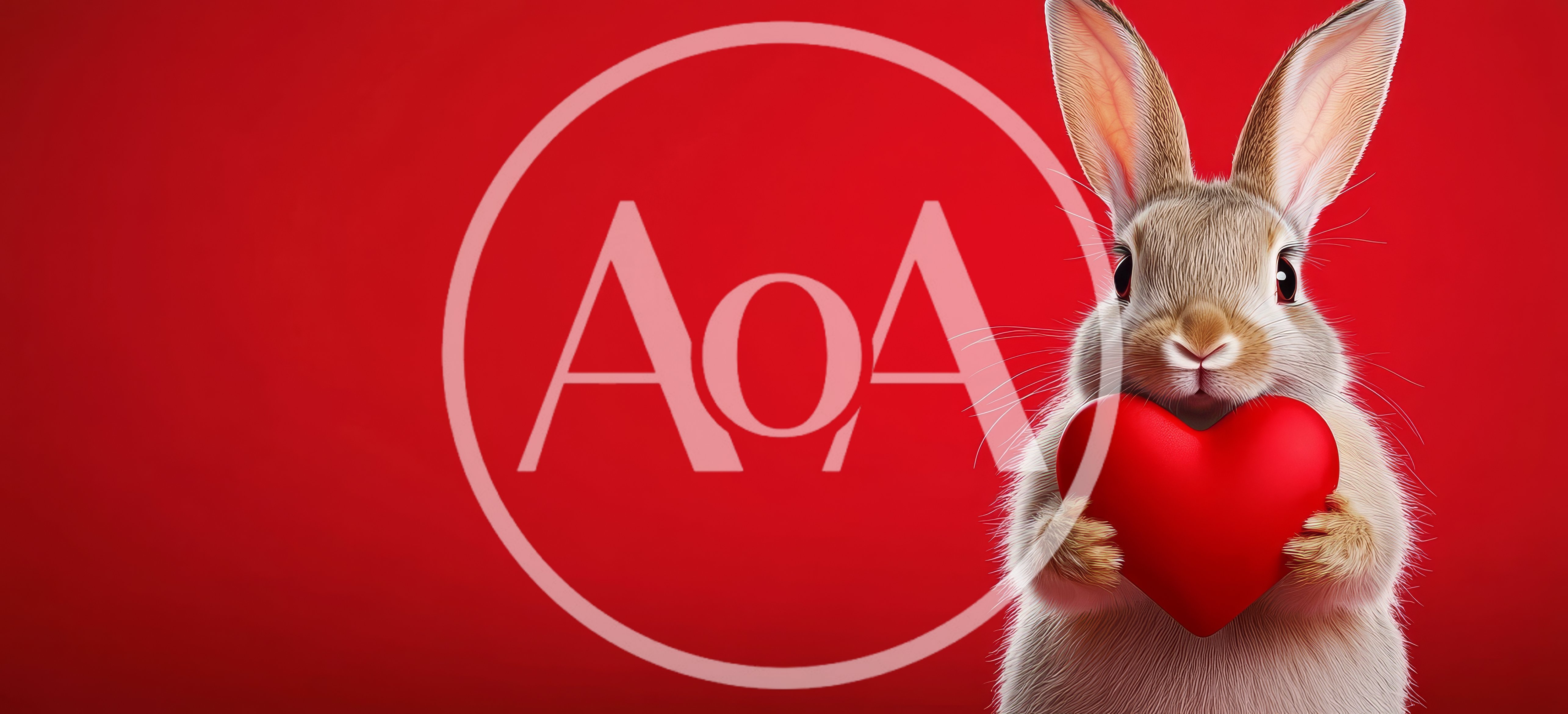 Cute Rabbit Holding A Red Heart