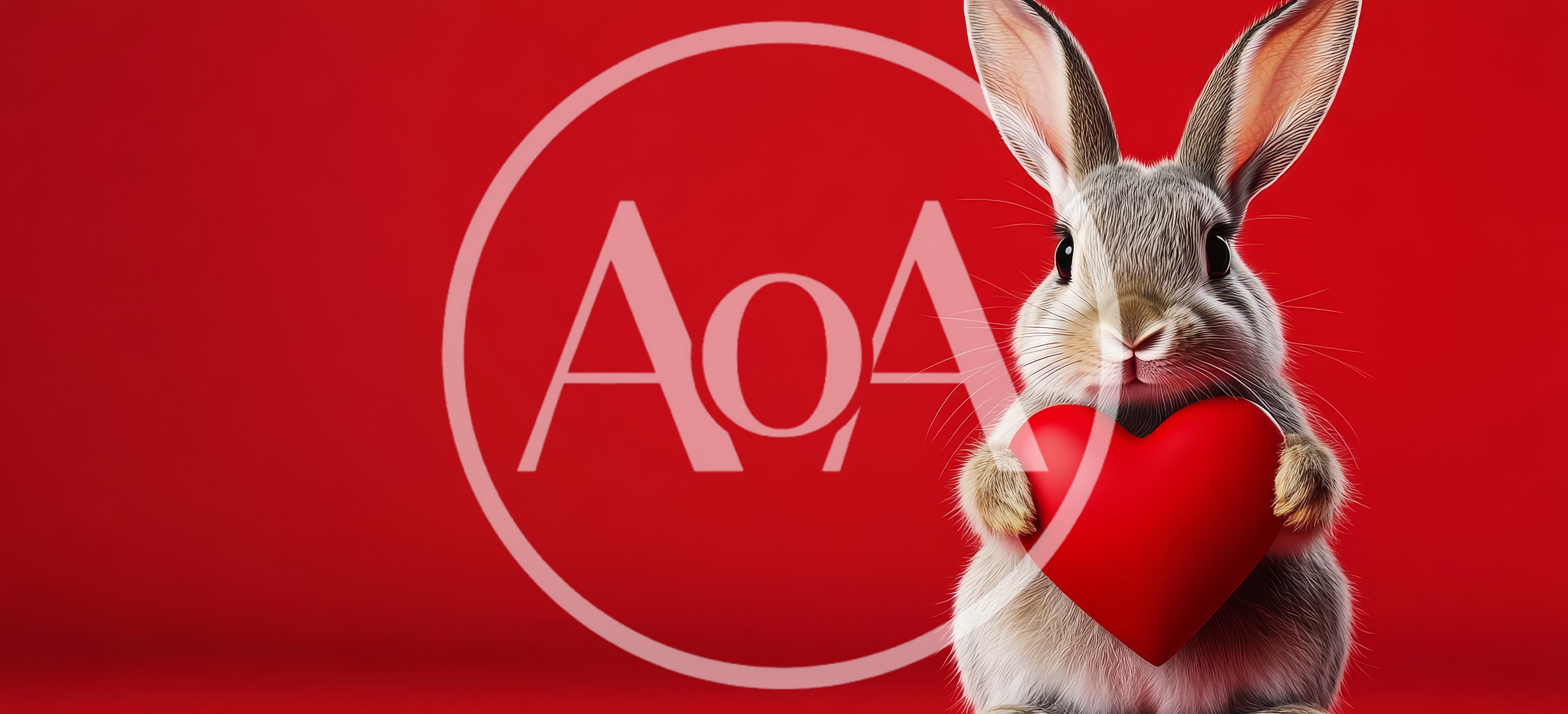 Cute Rabbit Holding A Red Heart