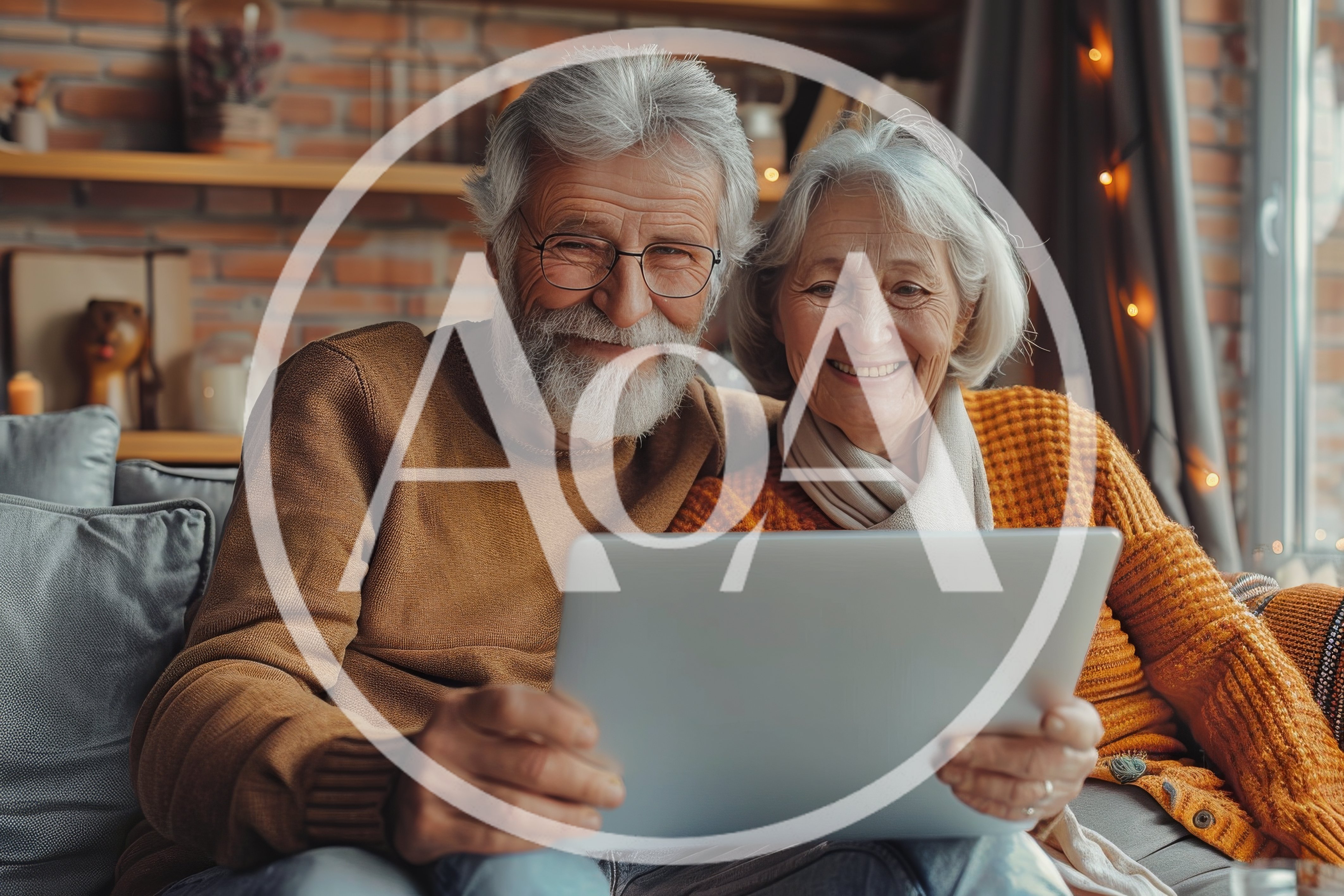 Senior Couple Using A Laptop Together At Home