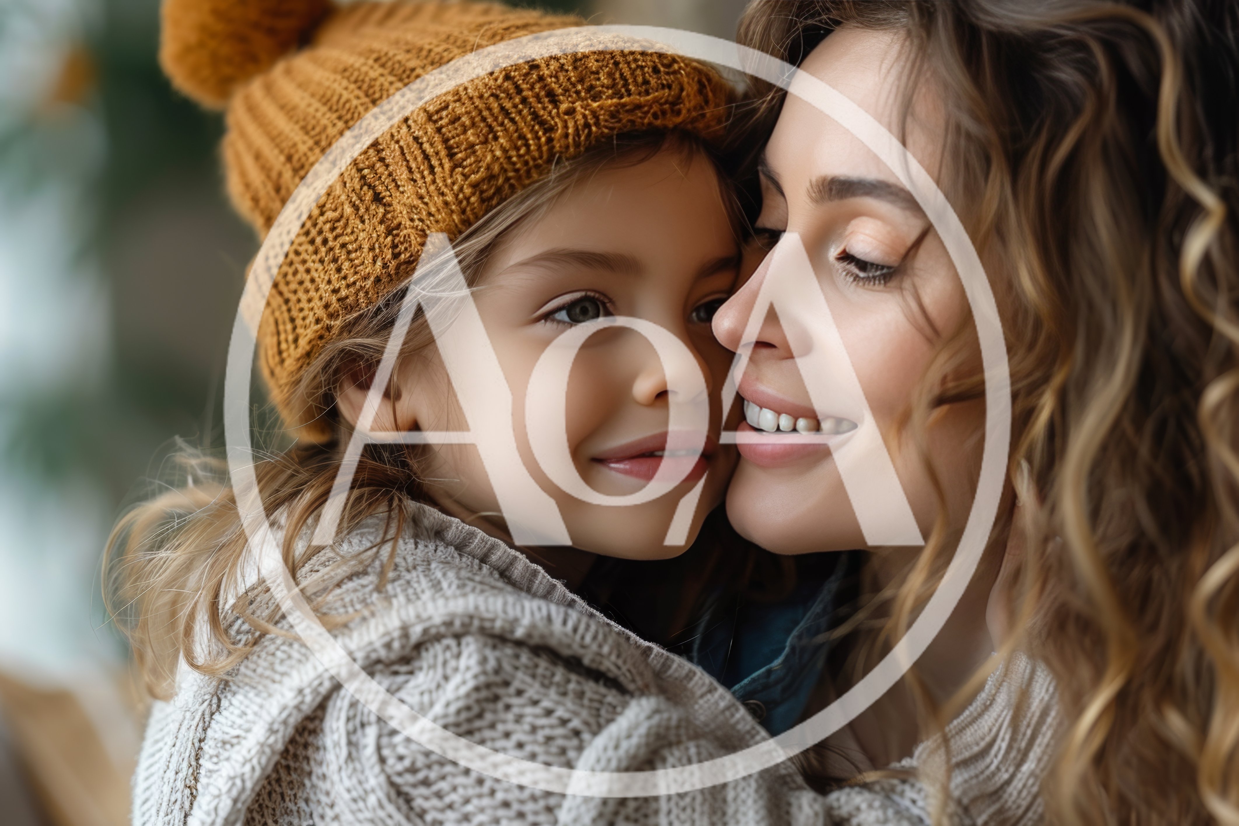Mother and Daughter Sharing a Tender Moment