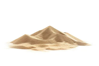 Pile Of Fine Beige Sand Isolated On White Background