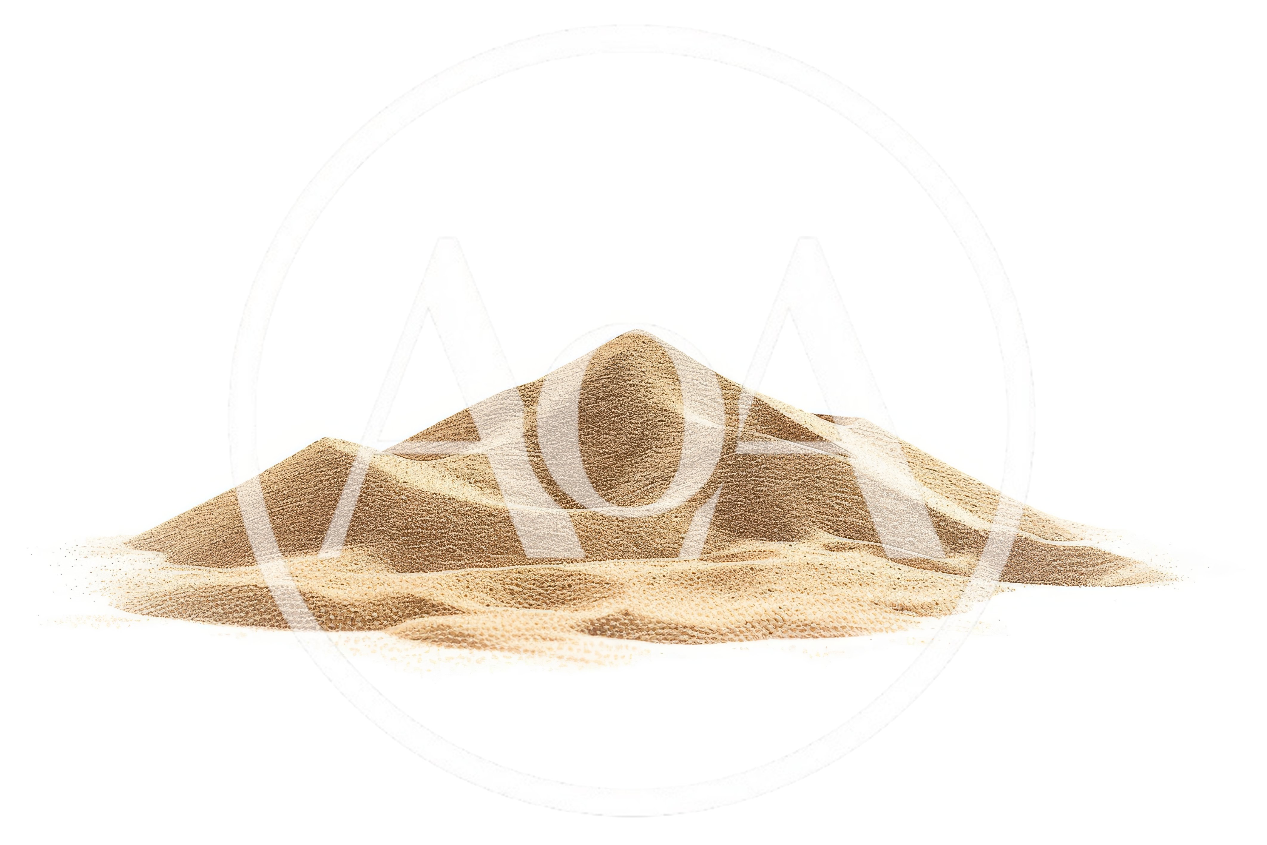 Pile Of Fine Beige Sand Isolated On White Background