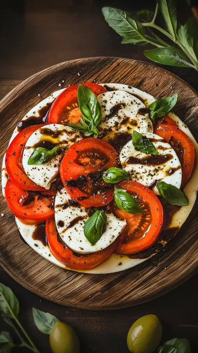 Caprese Salad With Fresh Tomatoes Mozzarella And Basil