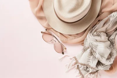 Summer Vacation Accessories Flat Lay
