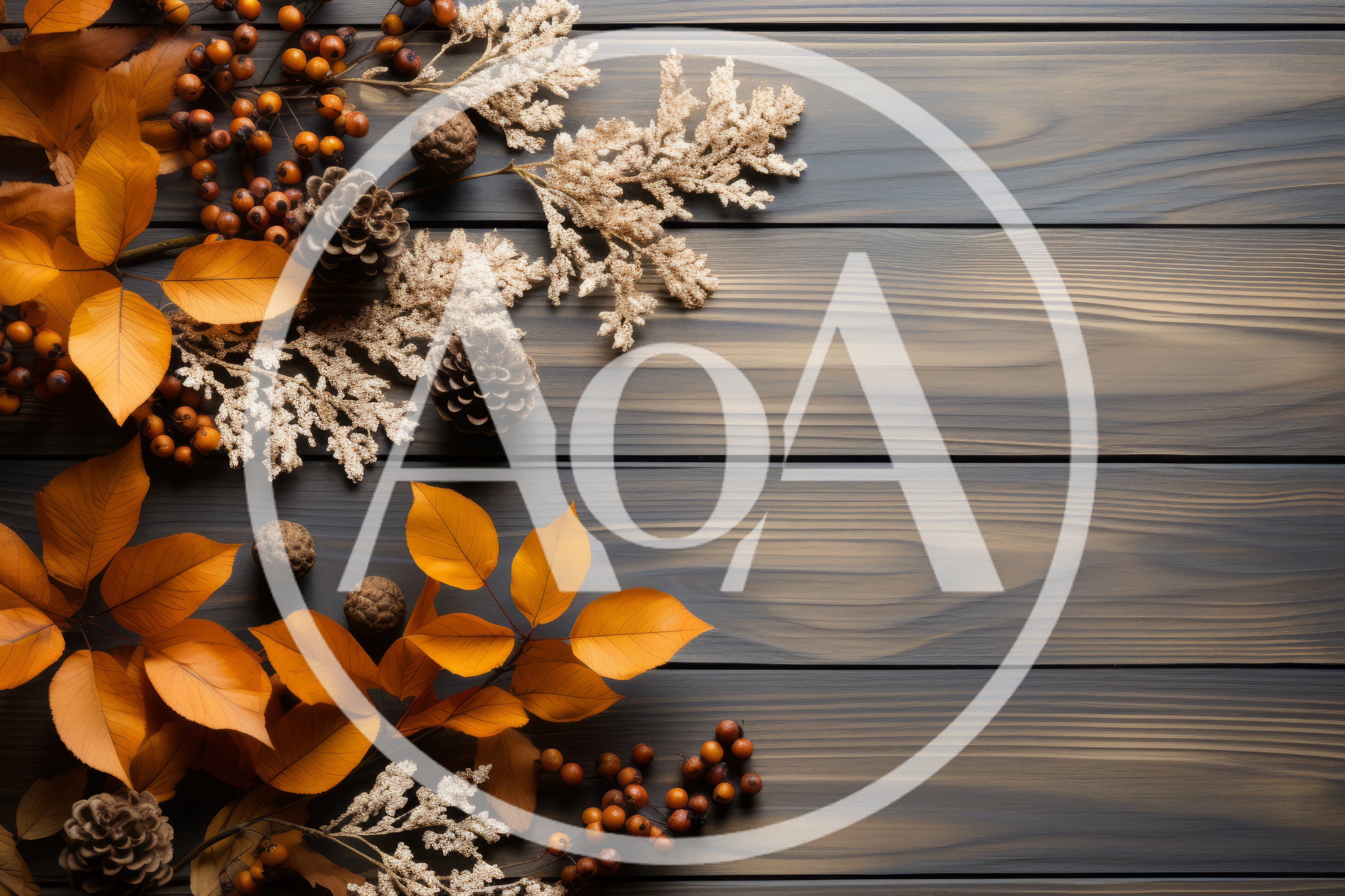 Autumnal Flat Lay With Leaves And Pinecones