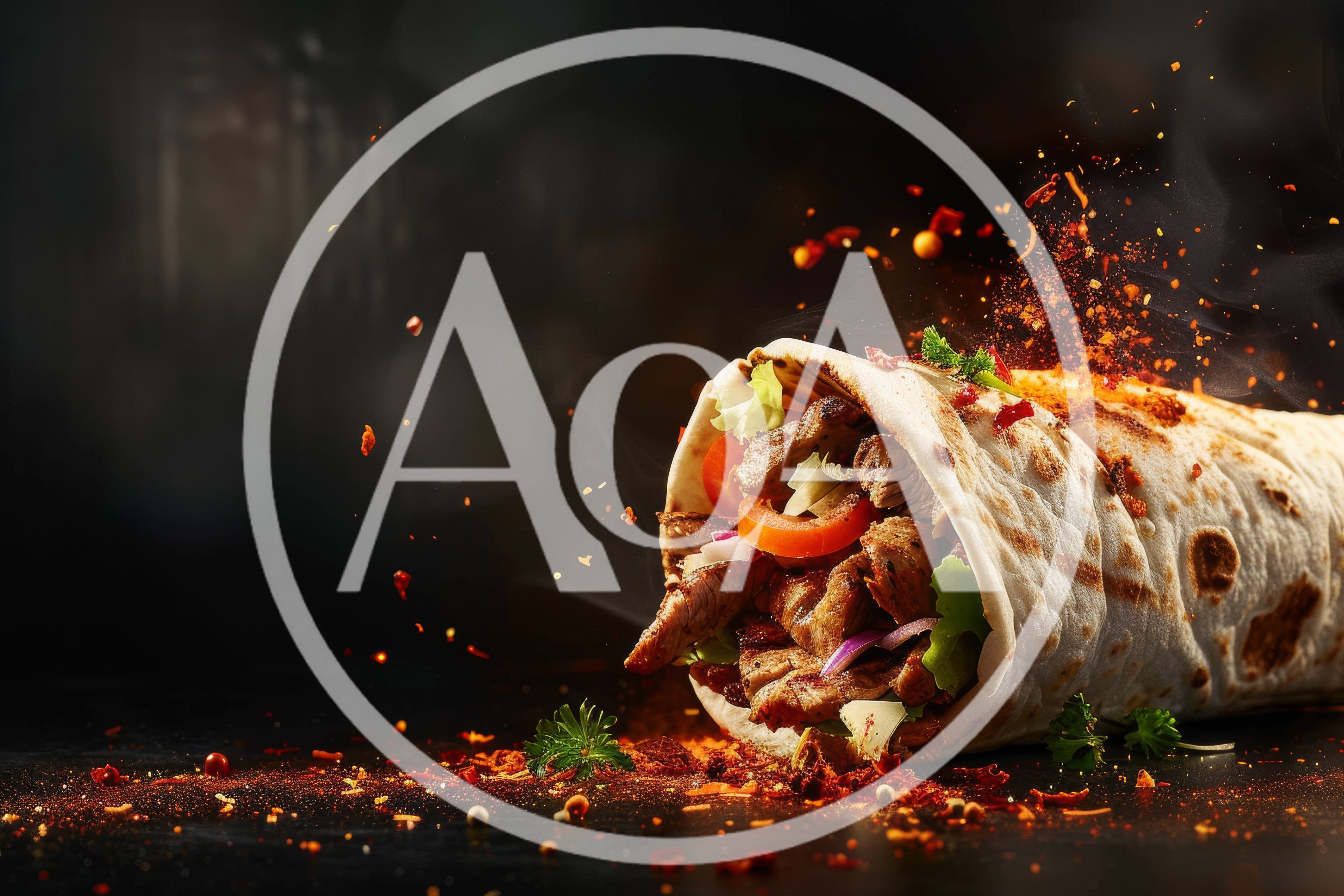Delicious Grilled Meat Shawarma Wrap With Spices