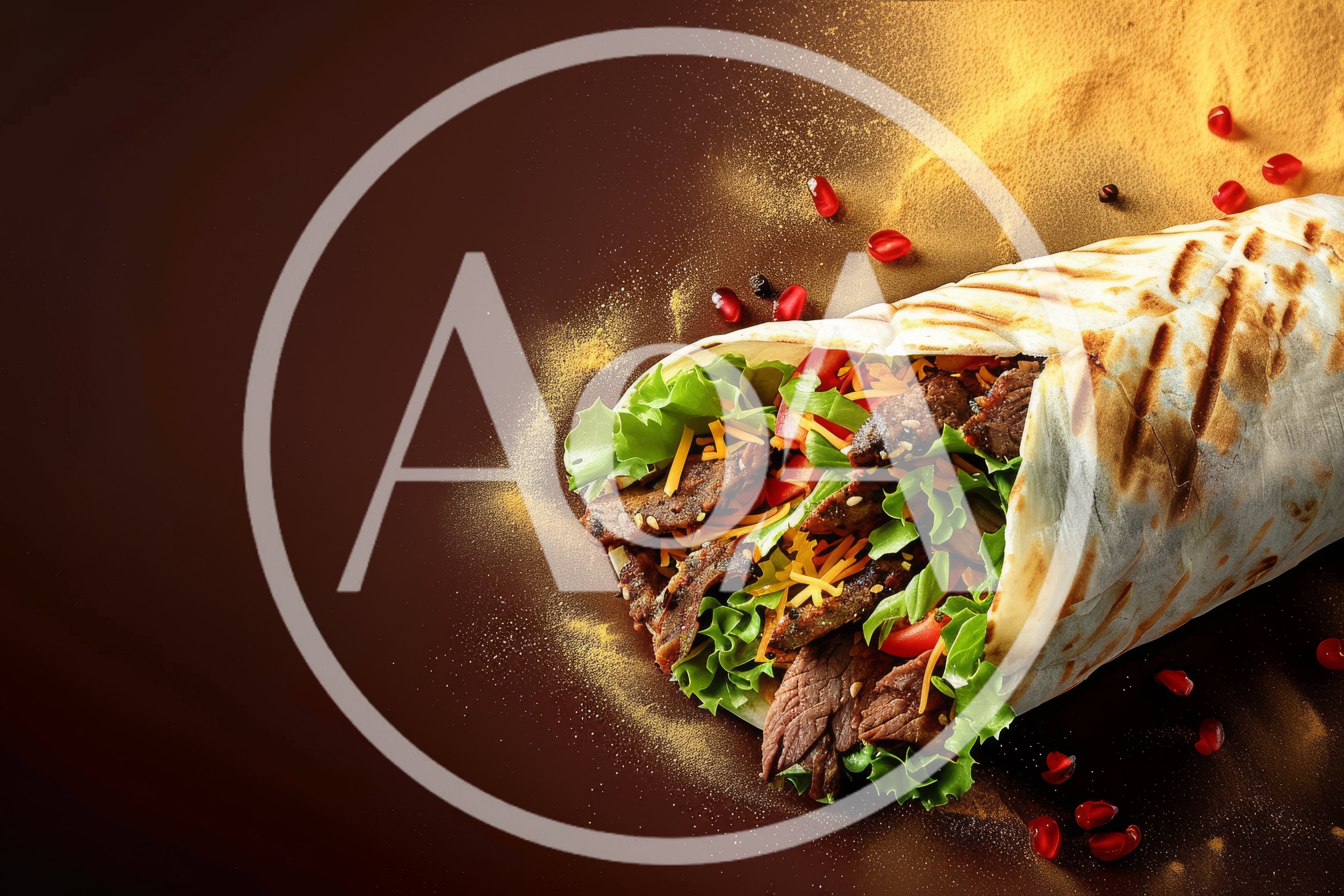 Grilled Beef Shawarma Wrap With Fresh Vegetables