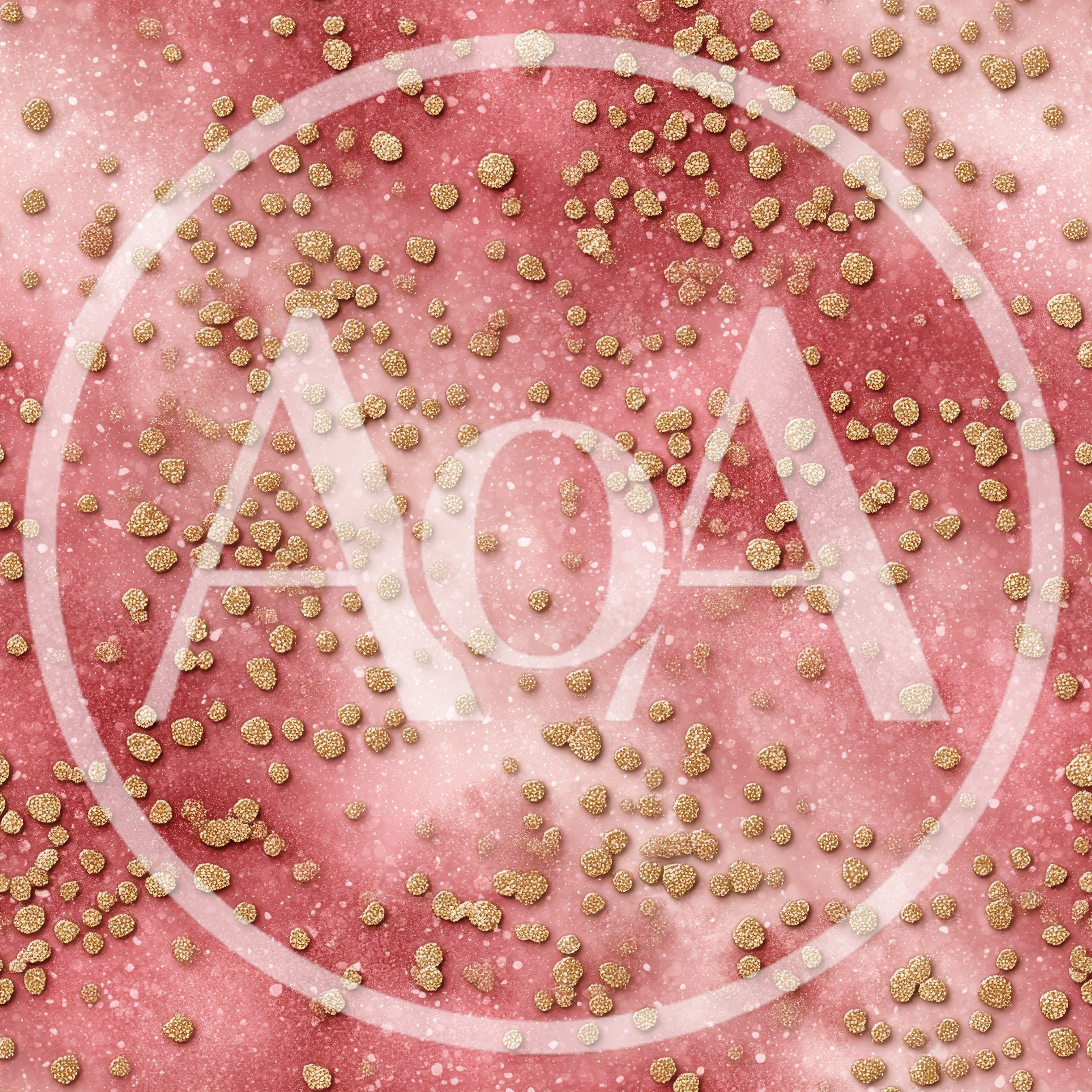 Abstract Pink Watercolor Background With Gold Glitter Texture