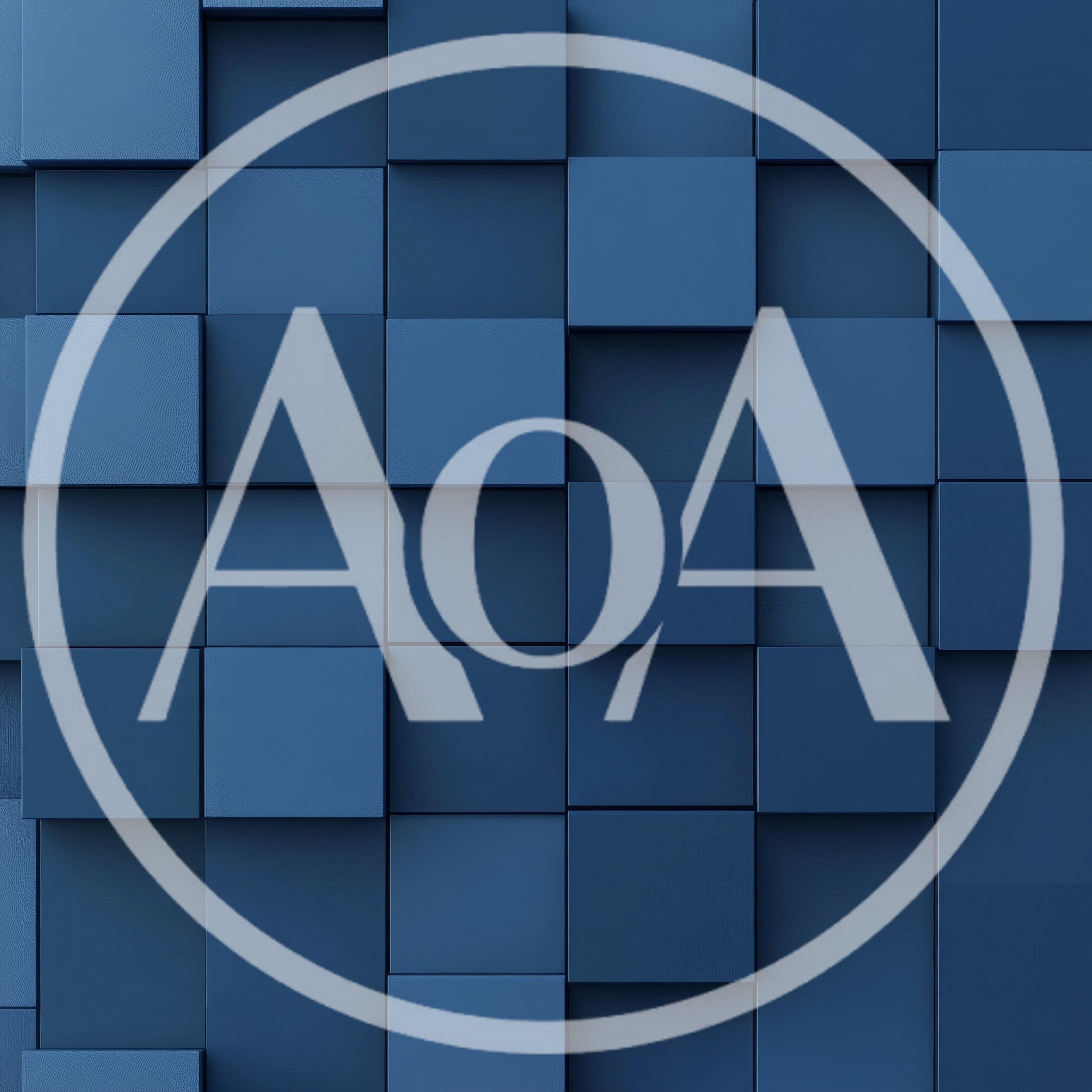 Abstract Blue Geometric 3D Cube Wall Background