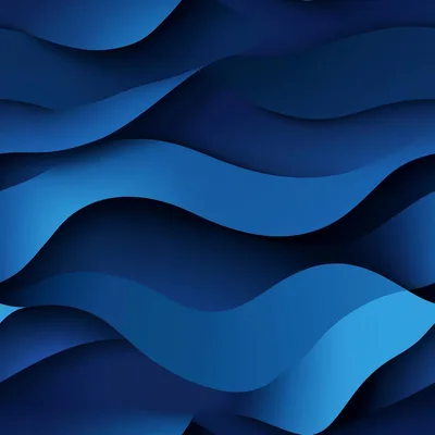 Abstract Blue Paper Cutout Wave Pattern Background