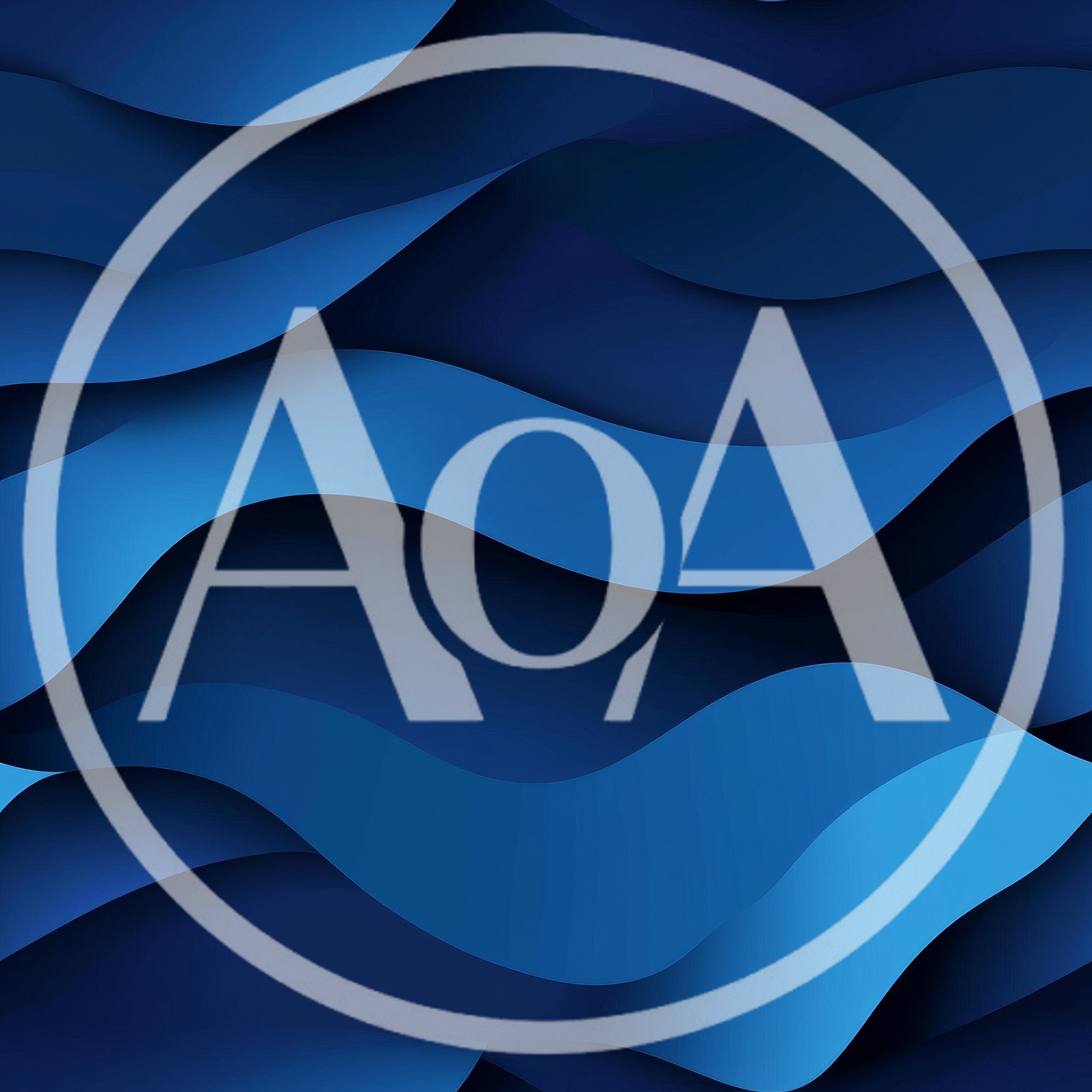 Abstract Blue Paper Cutout Wave Pattern Background