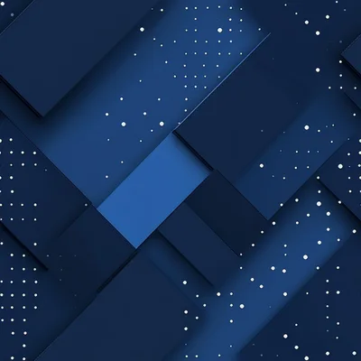 Abstract Geometric Blue Background With White Polka Dots