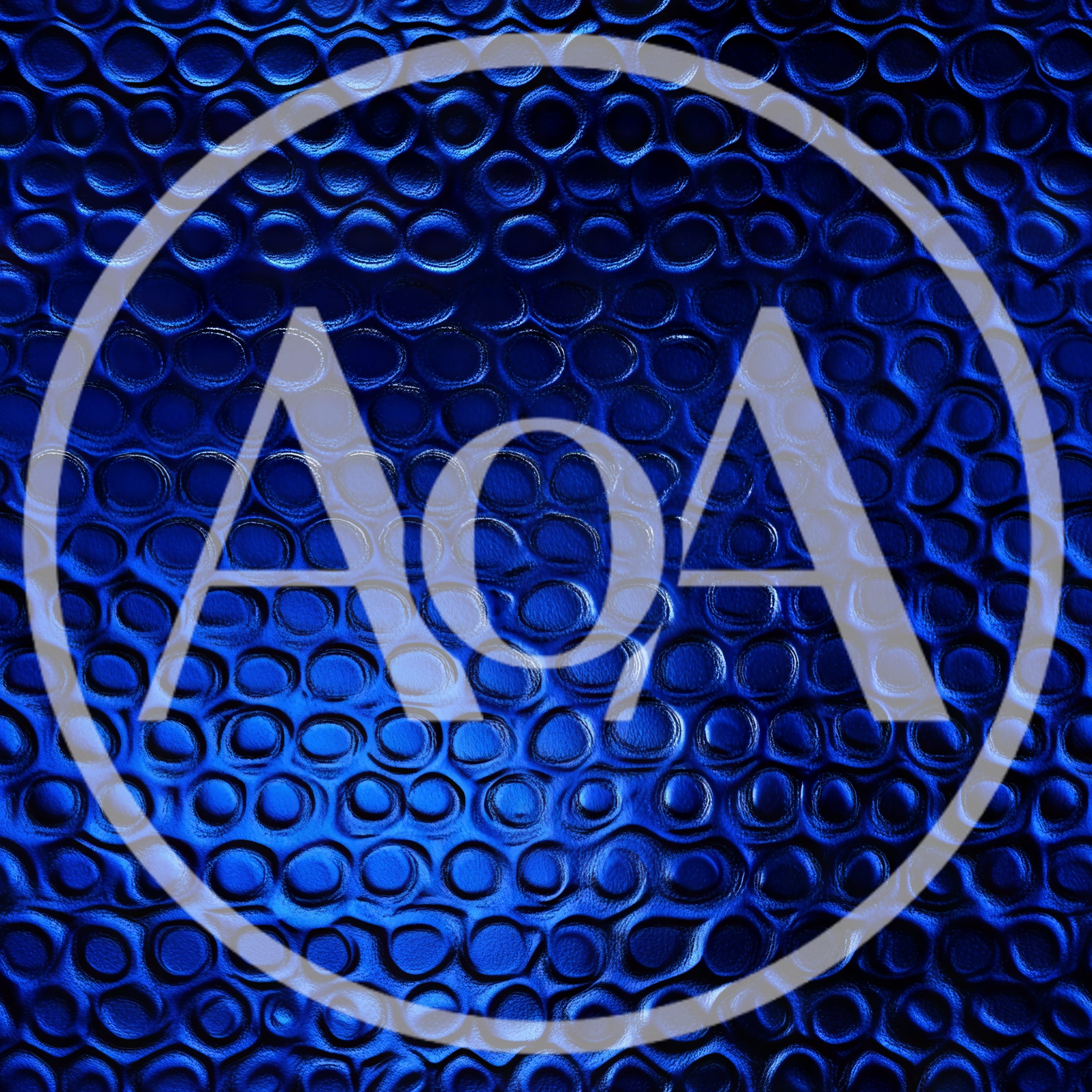Abstract Blue Textured Surface With Circular Pattern