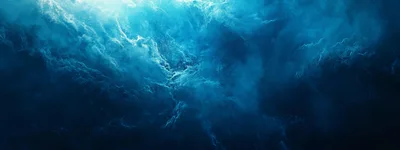 Abstract Underwater Ocean Waves With Light Rays