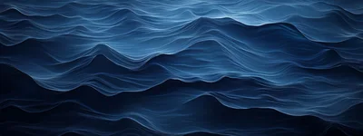 Abstract Blue Ocean Waves With Flowing Line Patterns