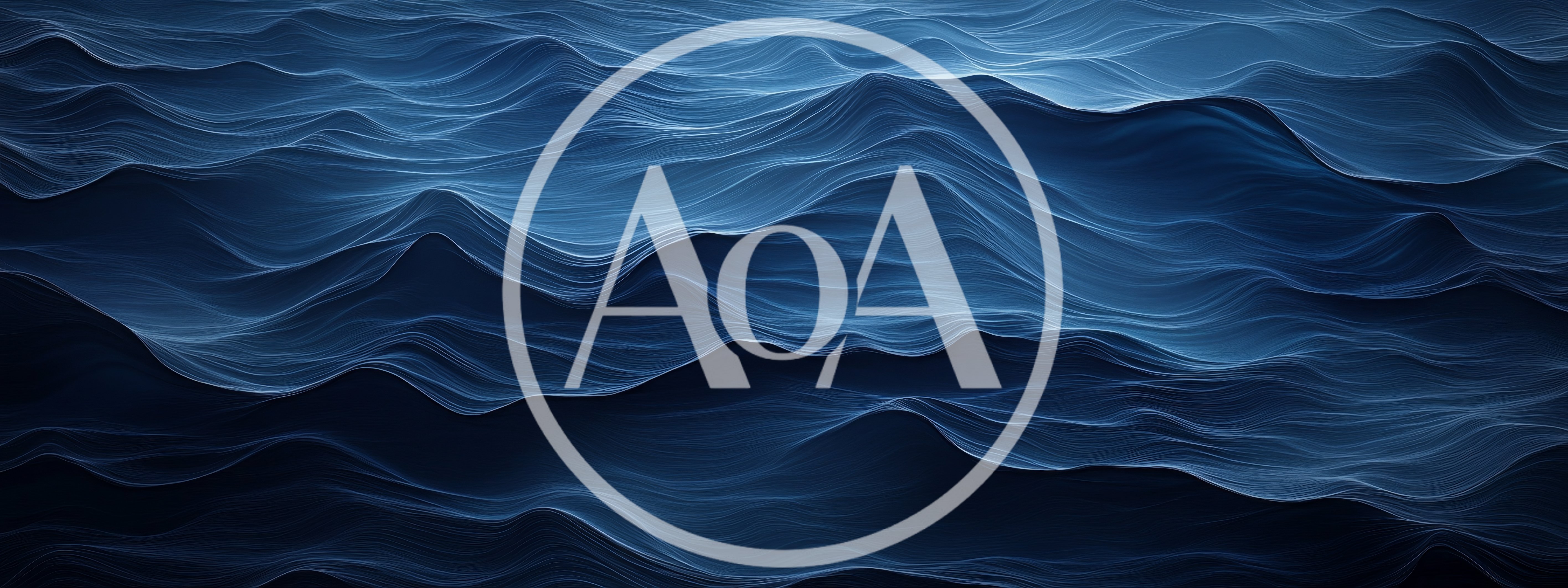 Abstract Blue Ocean Waves With Flowing Line Patterns