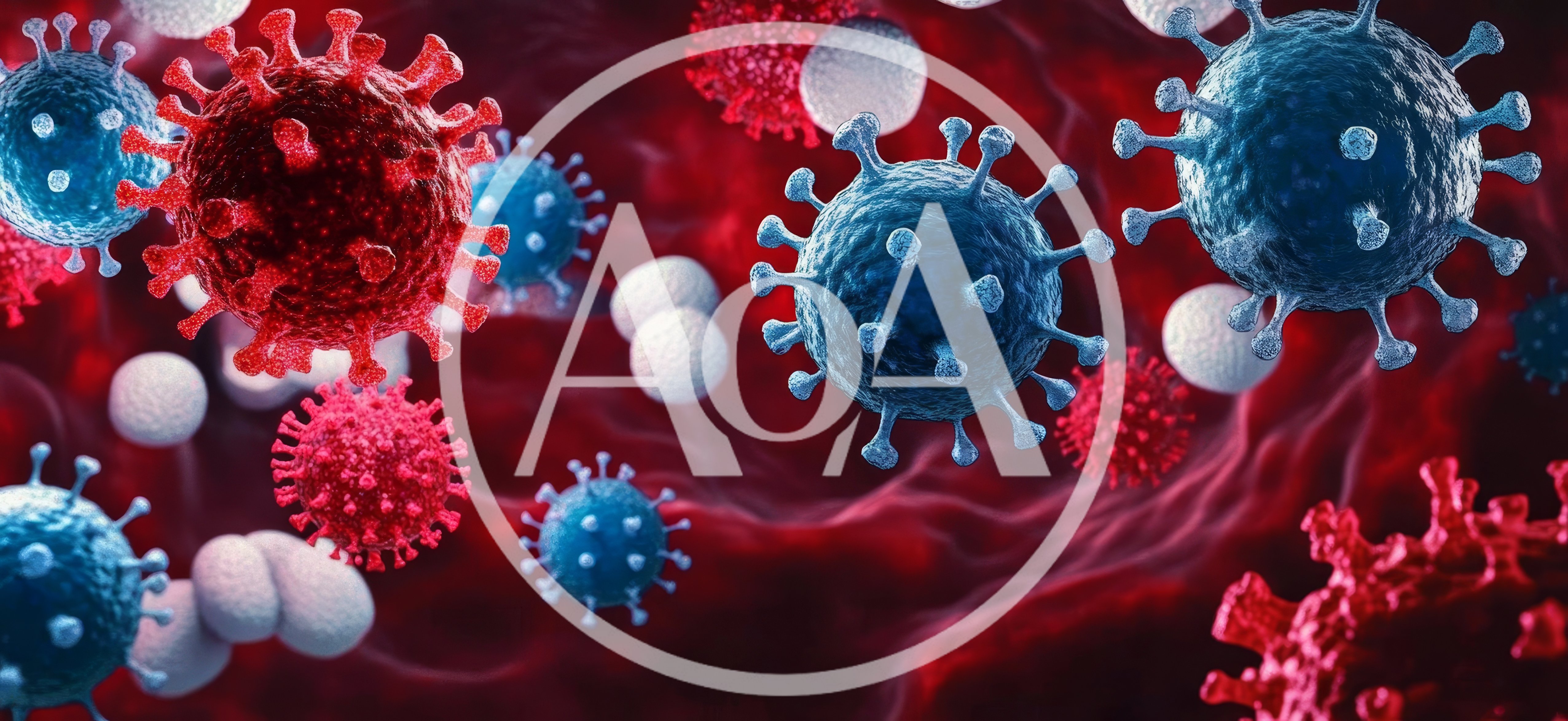 Microscopic View Of Viruses And Cells In Bloodstream