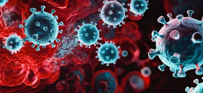 3D Render of SARS-CoV-2 Coronavirus Particles