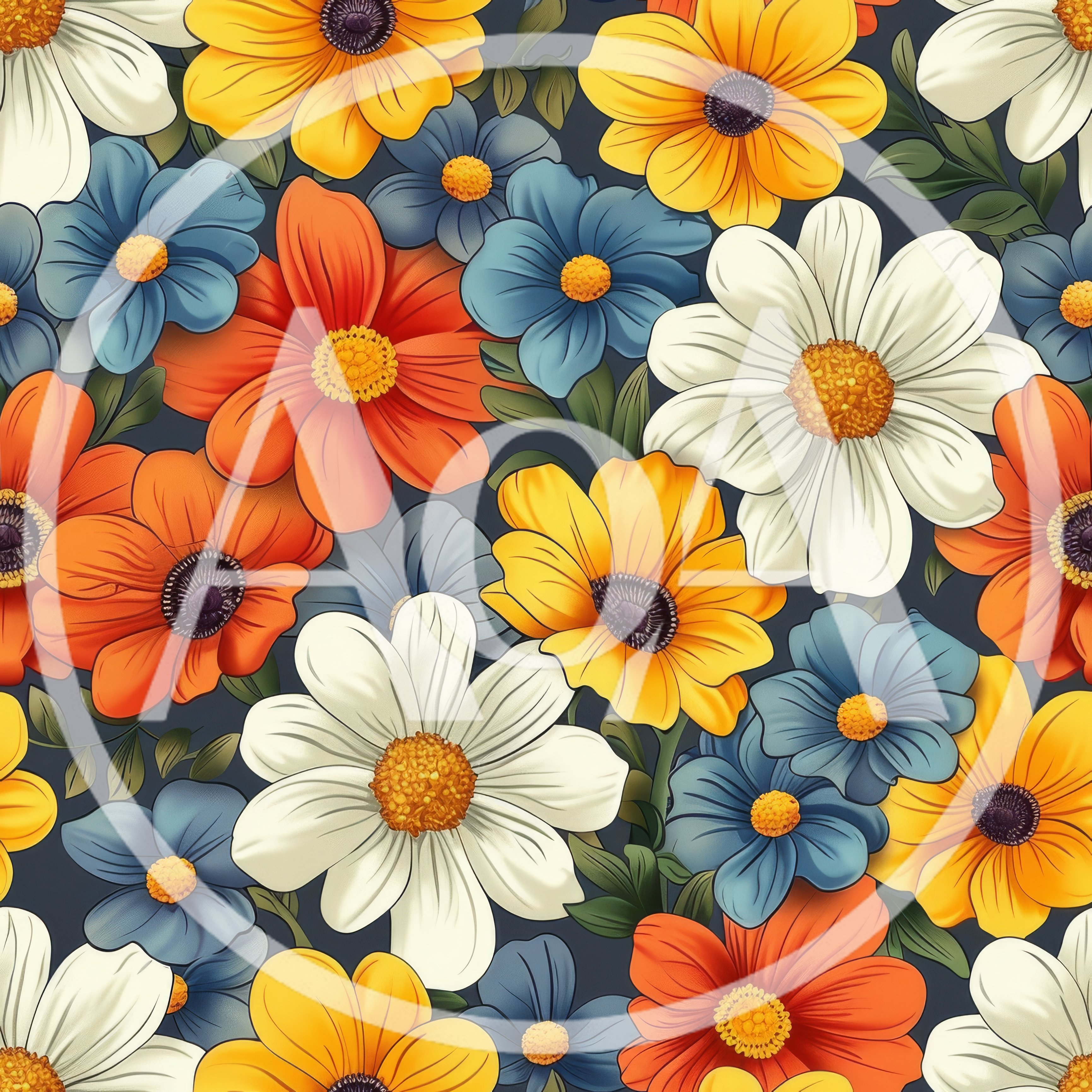 Seamless Floral Pattern With Vibrant Colorful Flowers