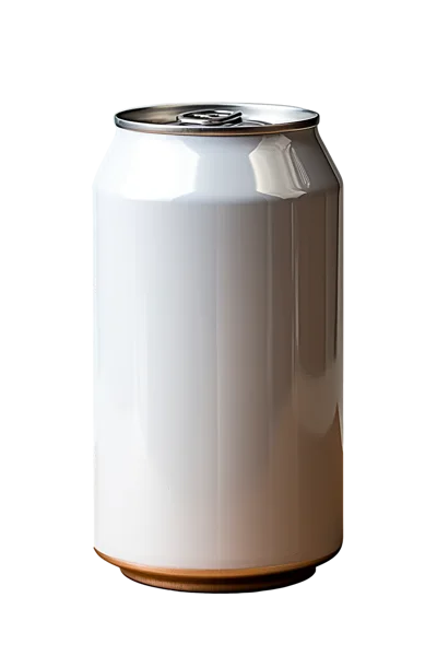 Blank White Aluminum Beverage Can Isolated On White