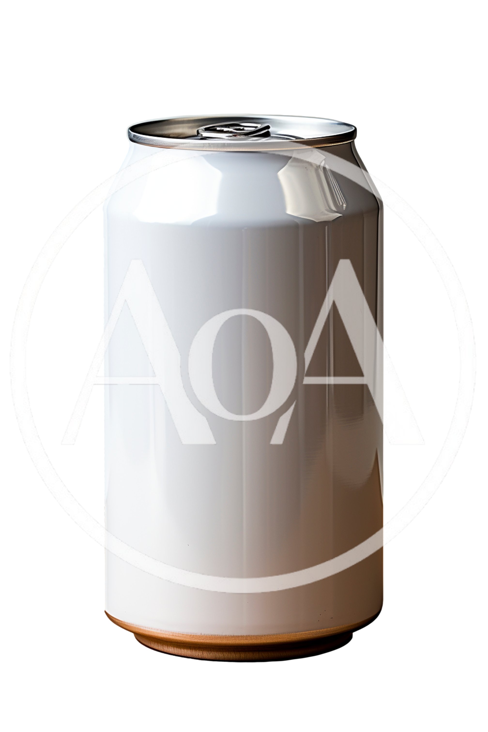 Blank White Aluminum Beverage Can Isolated On White
