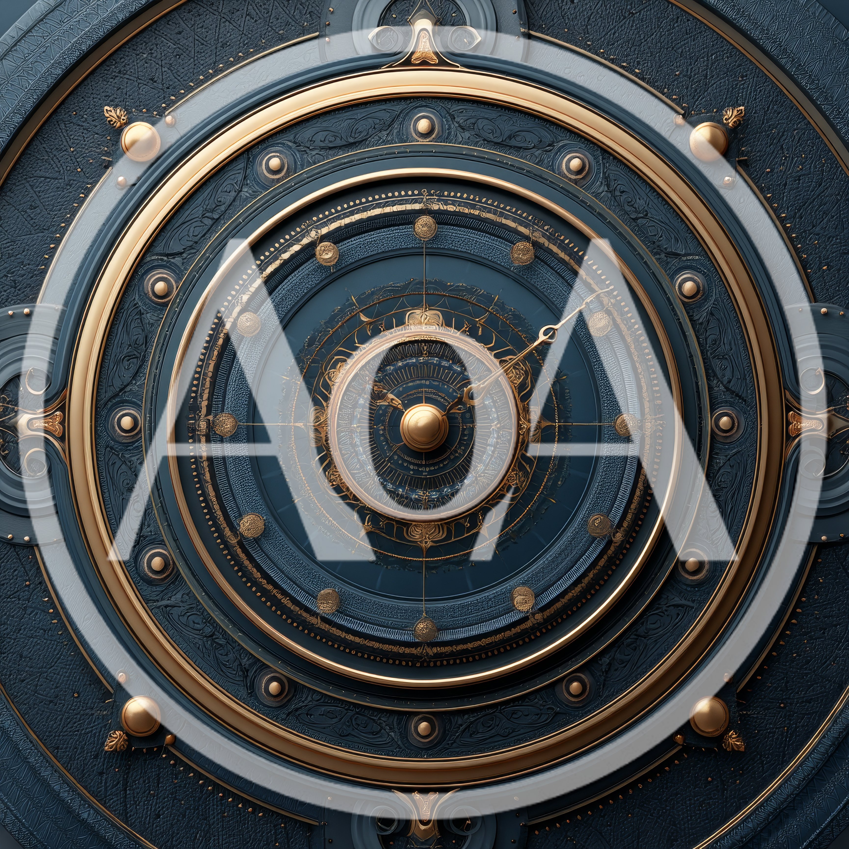 Intricate Steampunk Style Celestial Clock Face