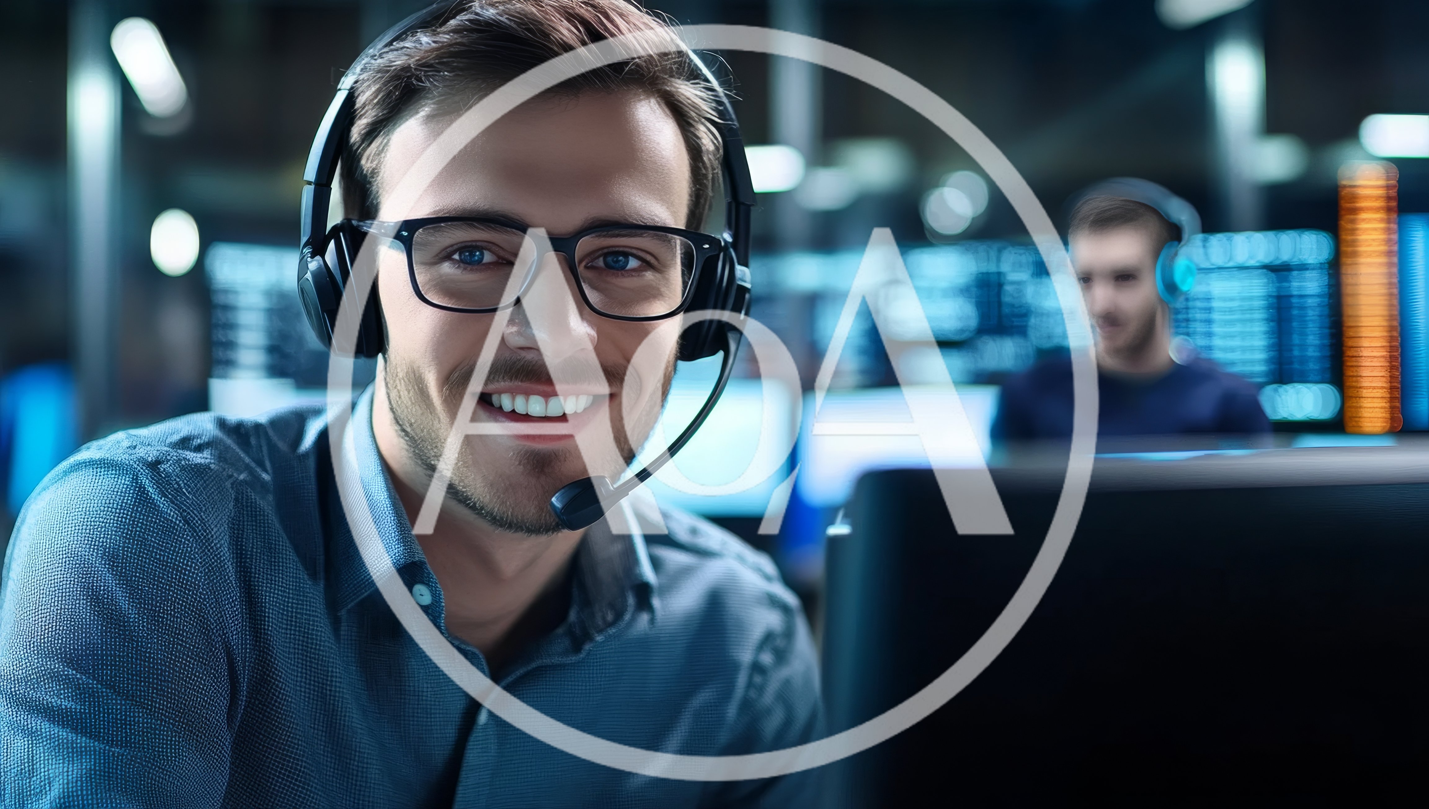 Professional Customer Support Agent Working In Modern Office