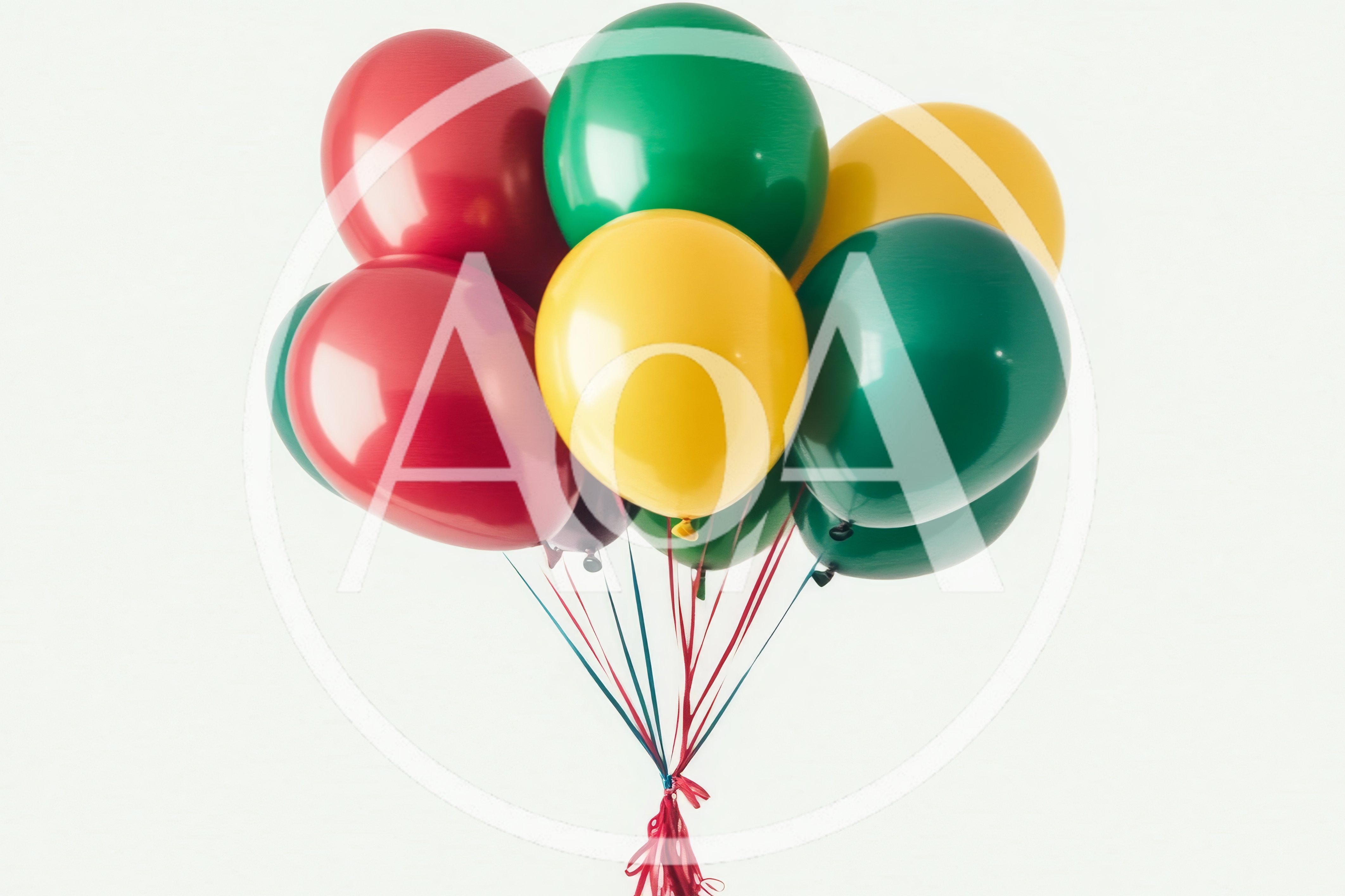 Bunch Of Colorful Balloons Against White Background