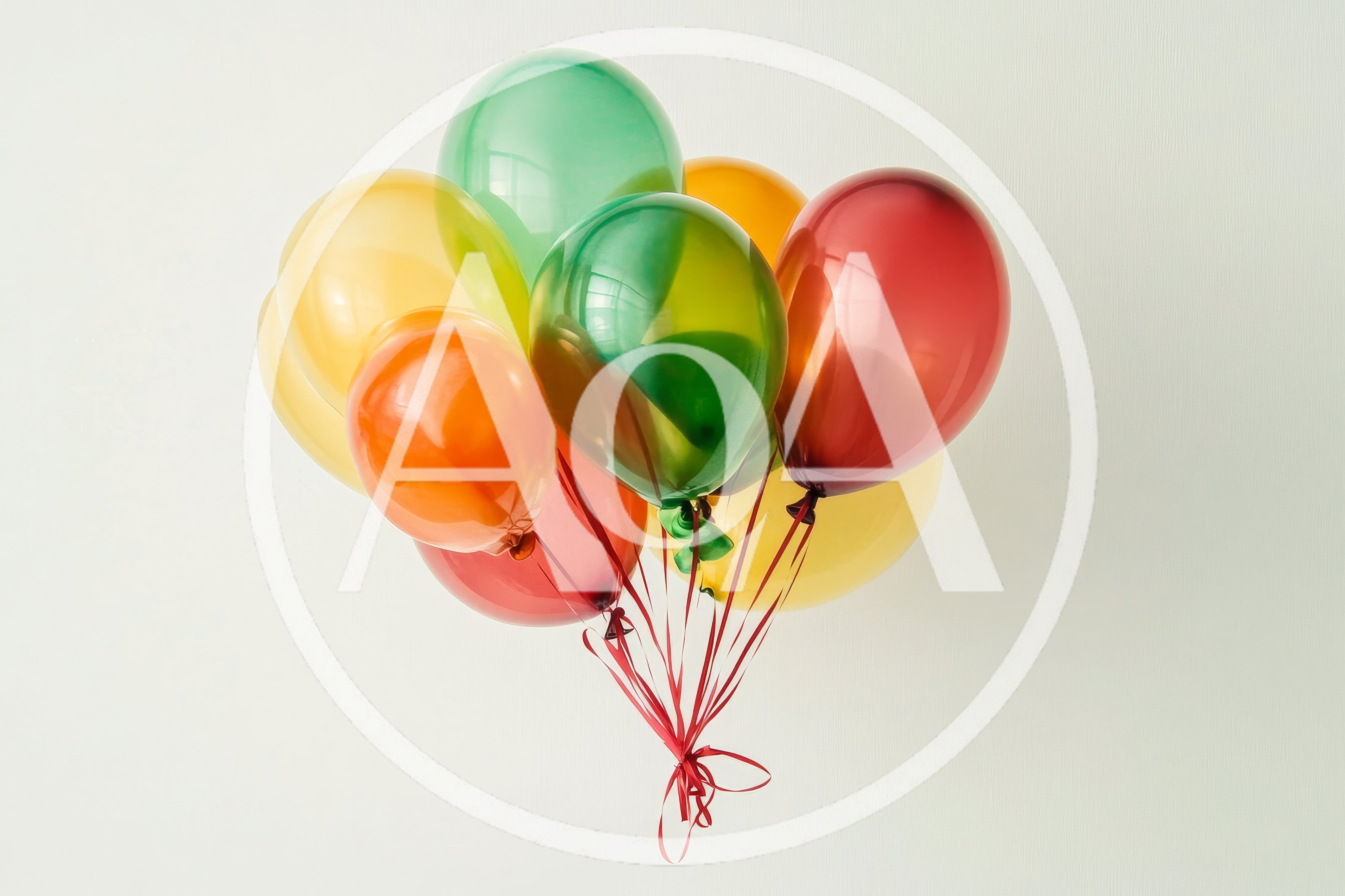 Bunch Of Colorful Balloons Floating Against White Background