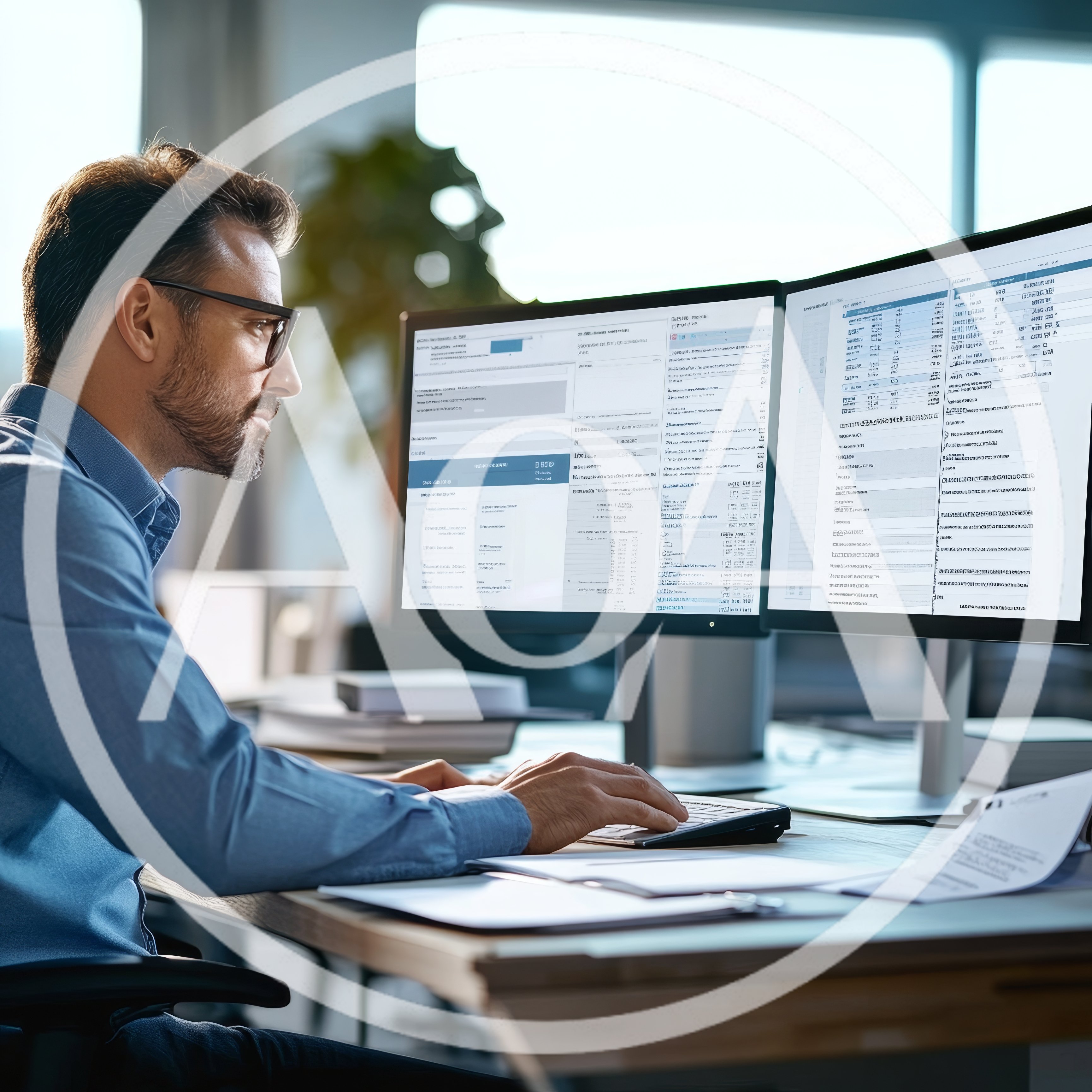 Professional Accountant Working On Financial Data At Office
