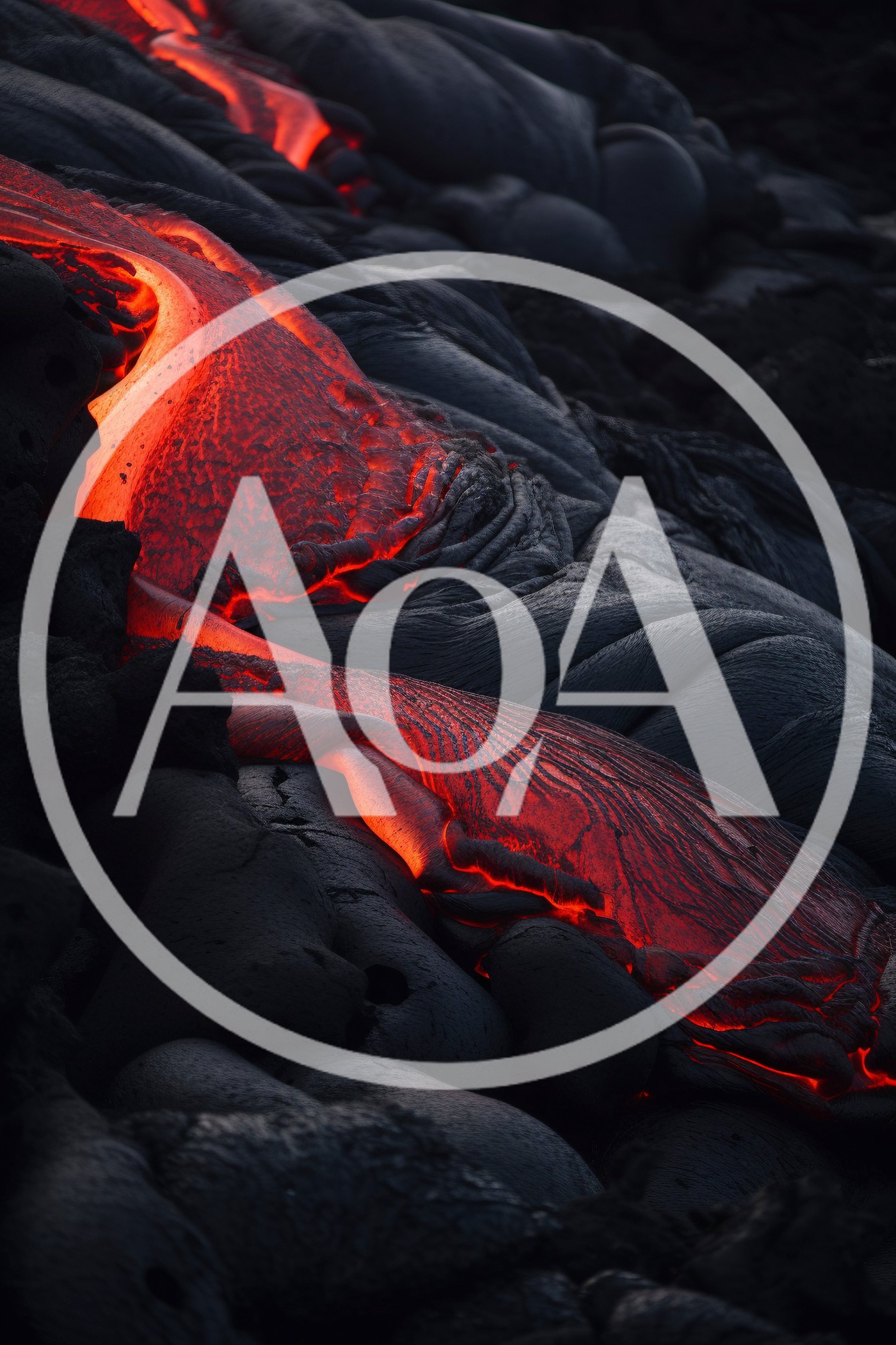 Molten Lava Flowing Over Volcanic Rock