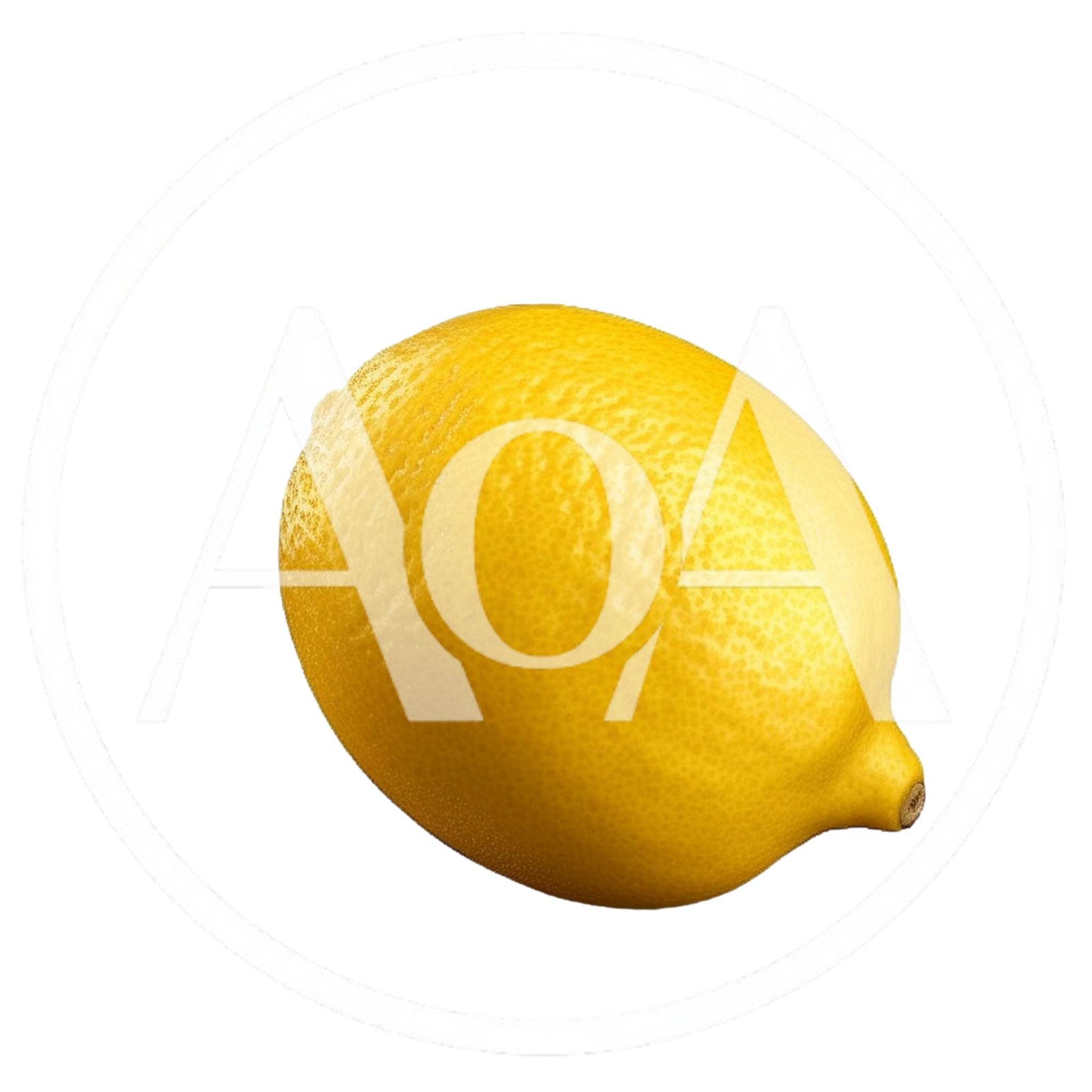 Single Fresh Yellow Lemon Isolated On White Background